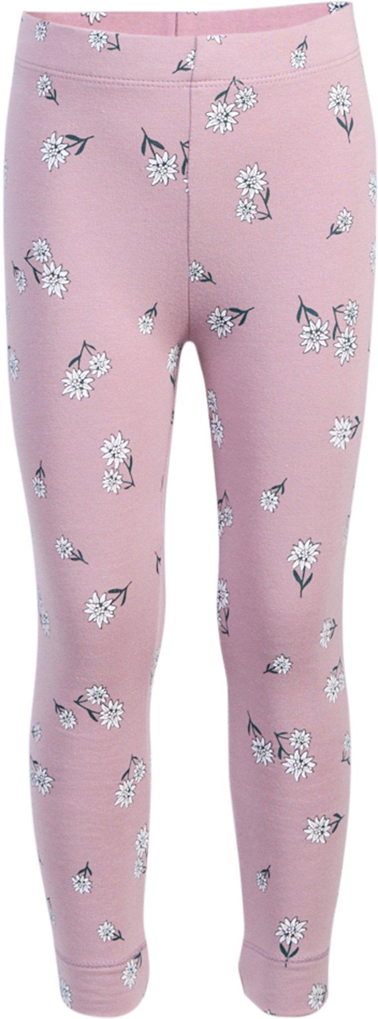 Product gallery image number 1 for product Poinsettia Print on Elderberry Leggings - Girls