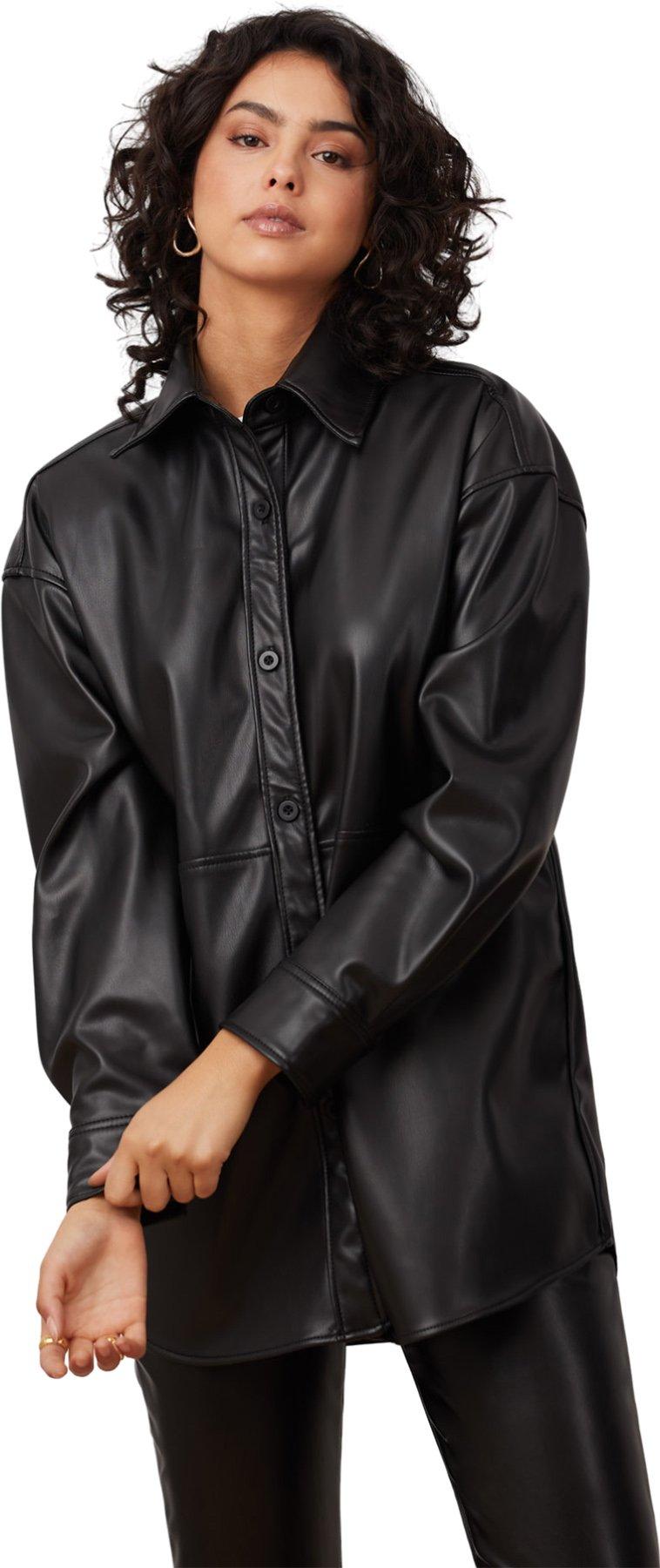 Product gallery image number 3 for product Vegan Leather Overshirt - Women's