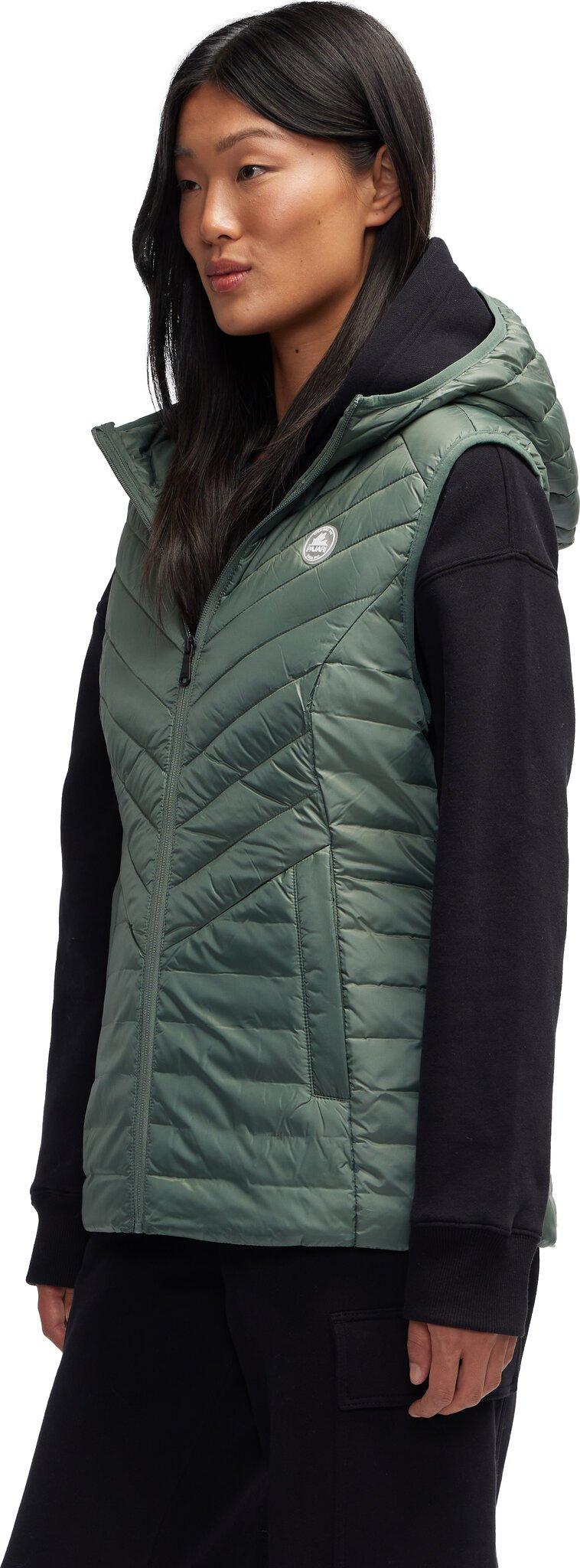 Product gallery image number 2 for product Collette Chevron Quilted Lightweight Puffer Vest with Fixed Hood - Women's