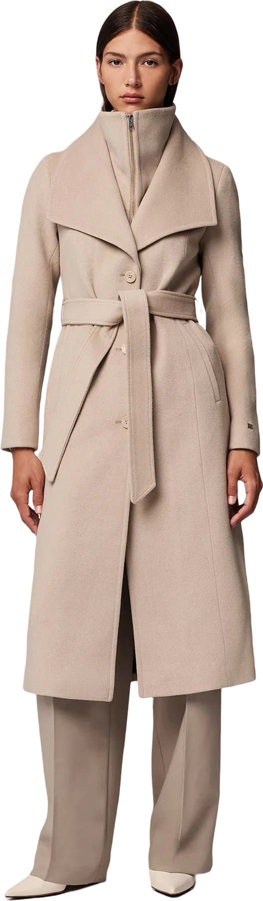 Product image for Ilana Slim-Fit Classic Wool Coat with Bib Collar - Women's