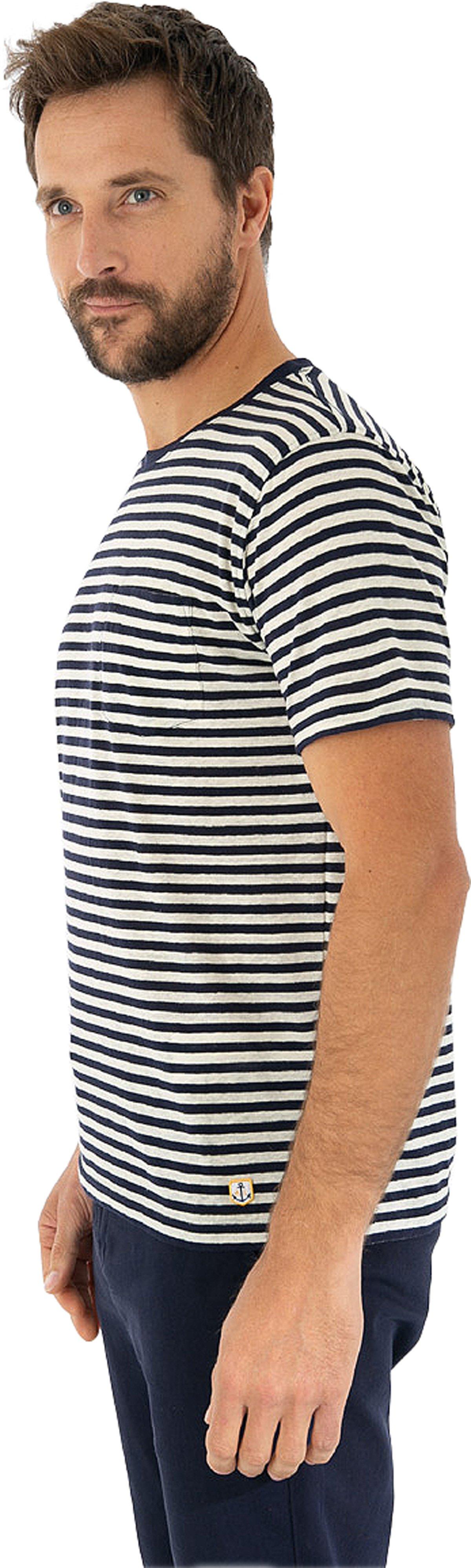 Product gallery image number 1 for product Cotton and Linen Striped Tee - Men's