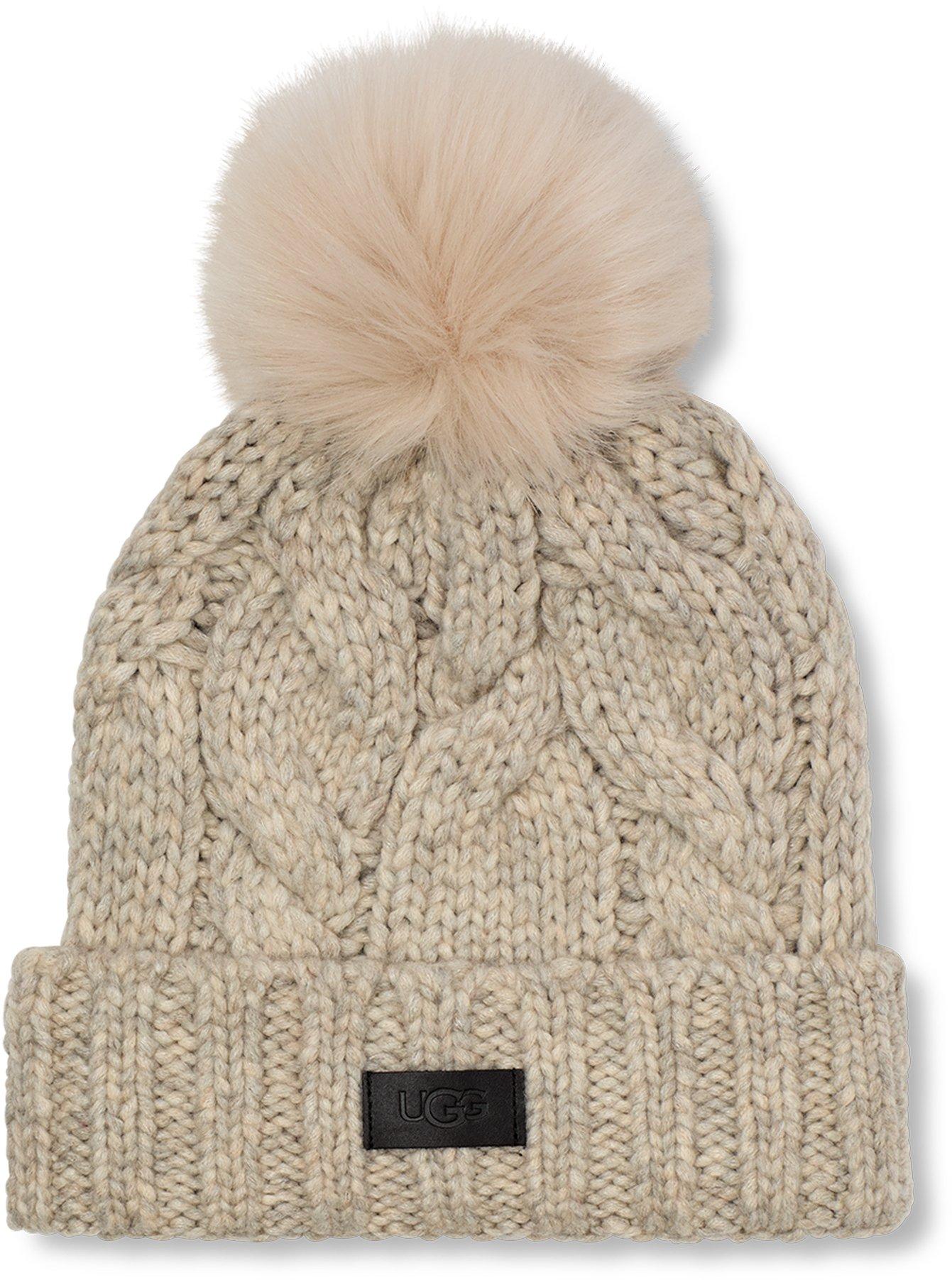 Image de produit pour Tuque en tricot torsadé pom-pom - Femme