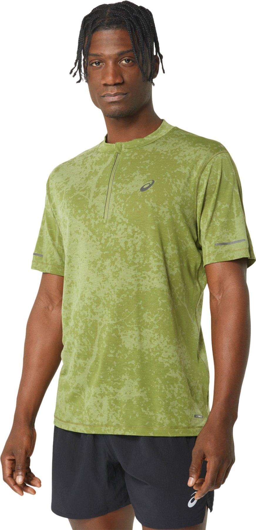 Product image for Metarun Pattern 1/2 Zip Short Sleeve Running Top - Men's