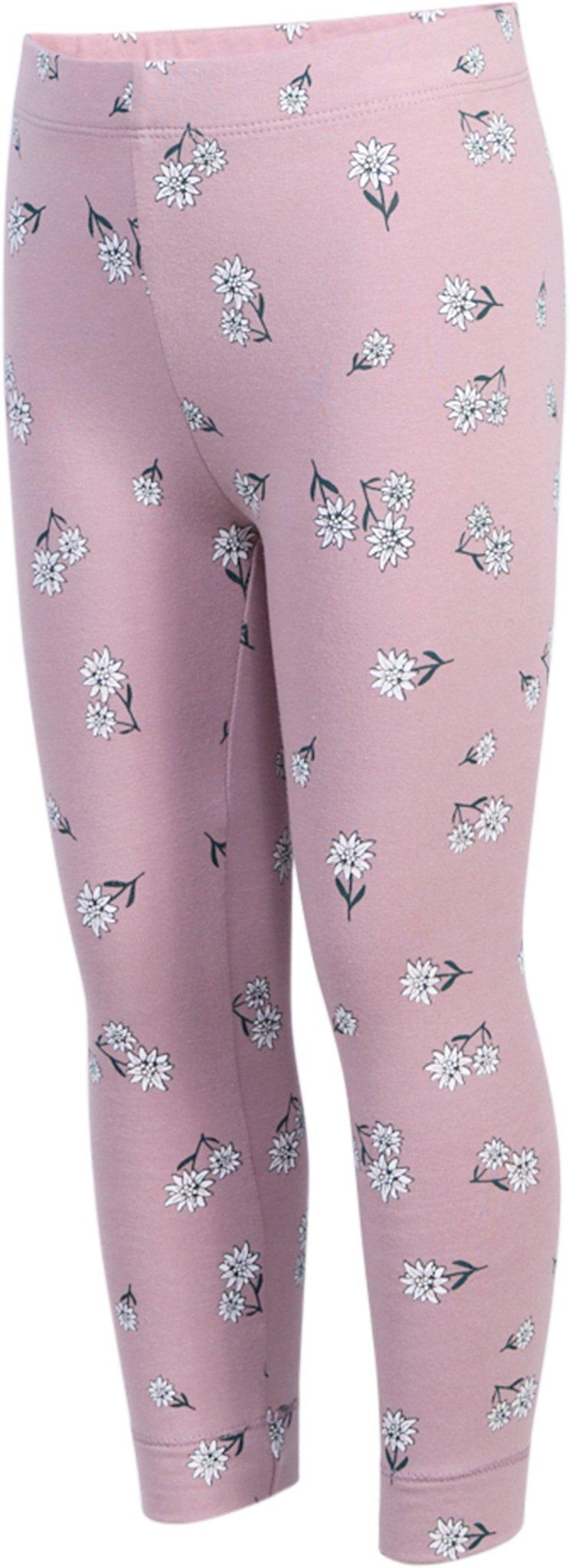 Product gallery image number 3 for product Poinsettia Print on Elderberry Leggings - Girls