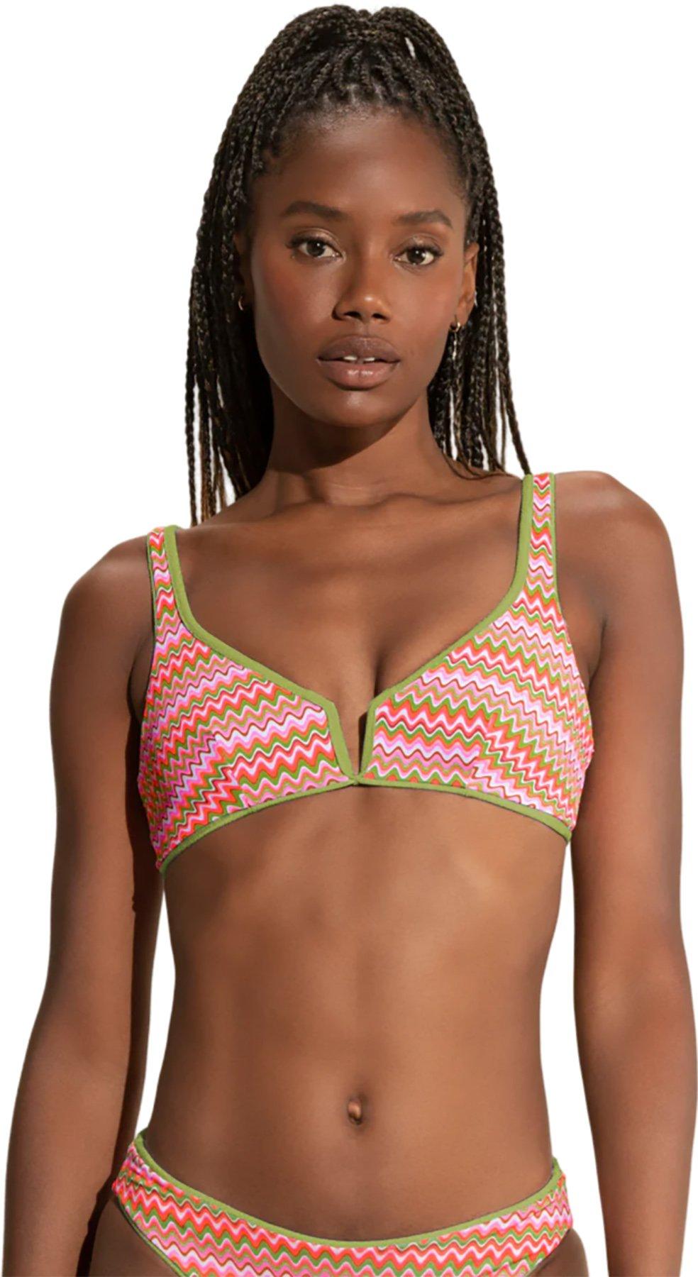 Product gallery image number 3 for product Victory Mellow Green V-Wire Bralette Bikini Top - Women's