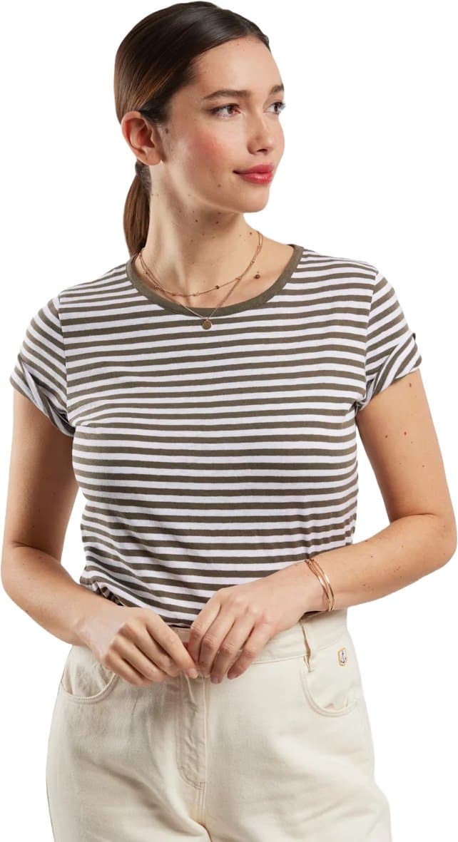 Product image for Cotton and Linen Striped Tee - Women's