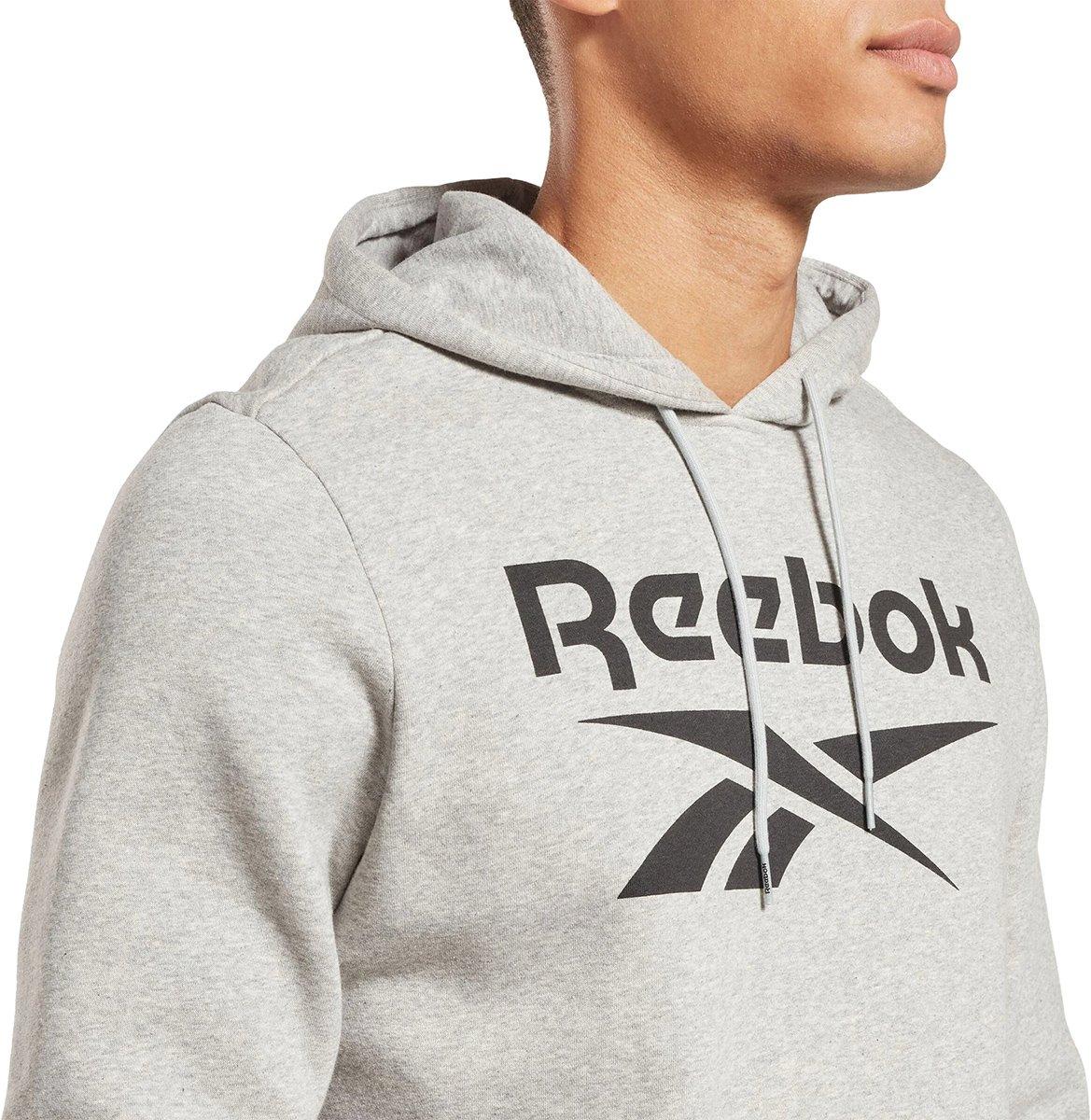 Product gallery image number 4 for product Reebok Identity Fleece Stacked Logo Pullover Hoodie - Men's