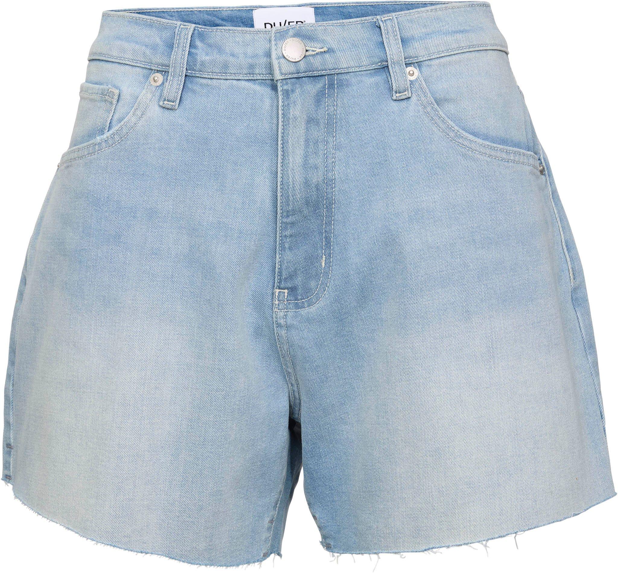 Product image for Midweight Performance Denim High Rise A Line Shorts - Women's