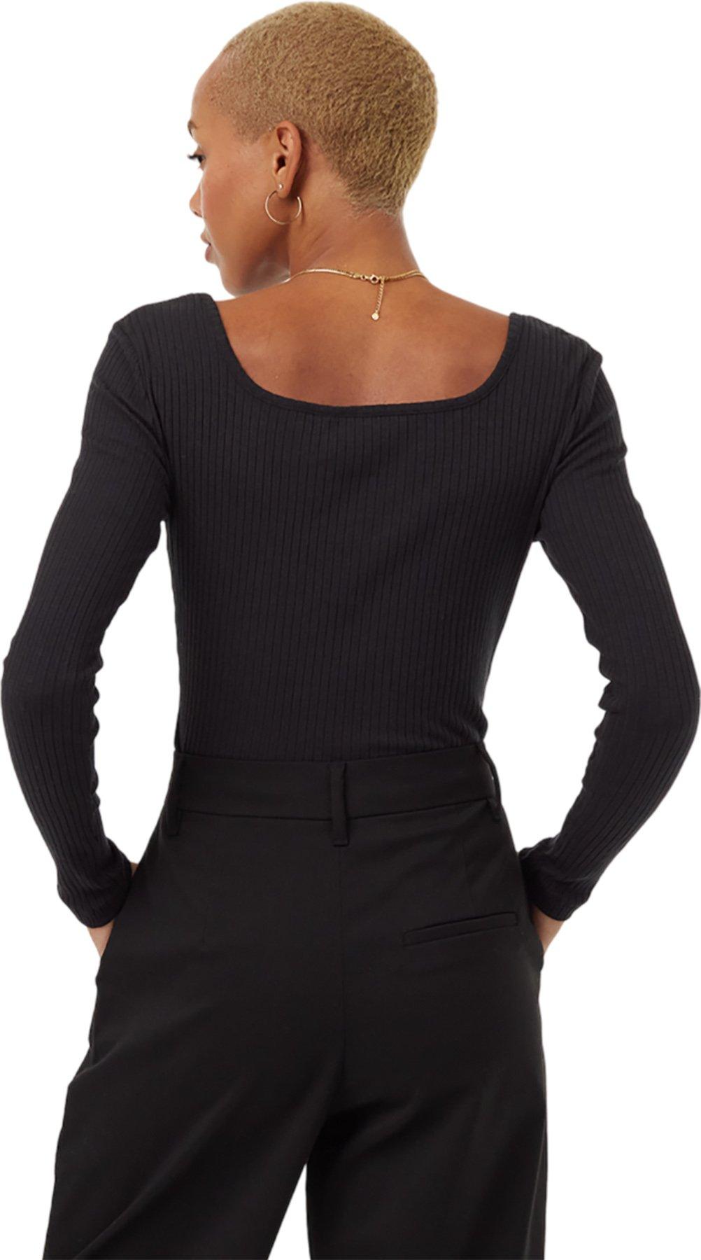 Product gallery image number 2 for product Rib Box Neck Longsleeve Top - Women's