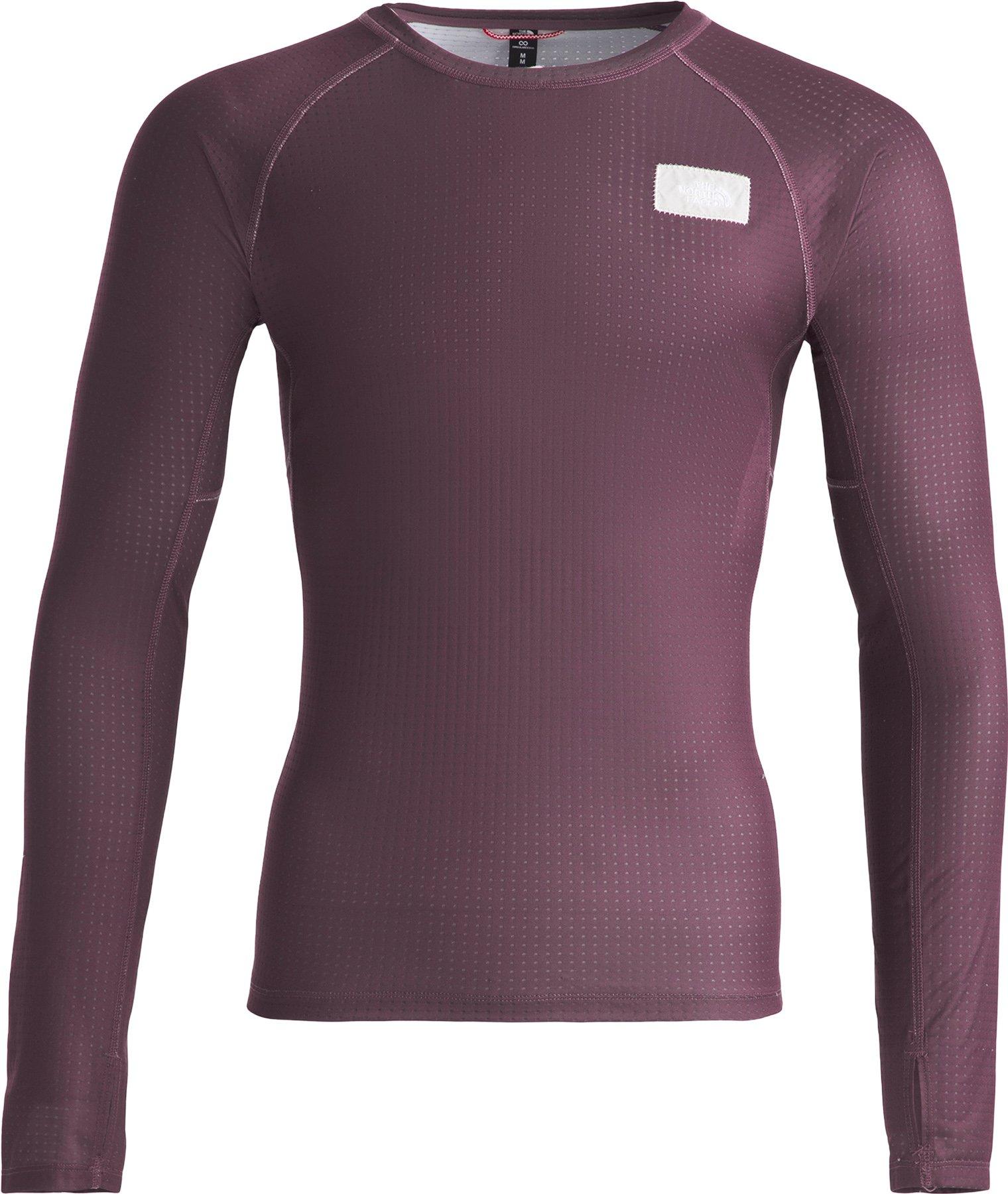 Product image for A68A Circular DotKnit Crew Neck Long Sleeve Base Layer Top - Men's