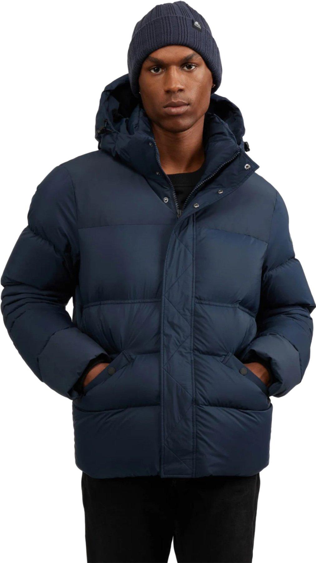 Product image for Titan Mixed-Media Puffer Jacket with Removable Hood - Men’s