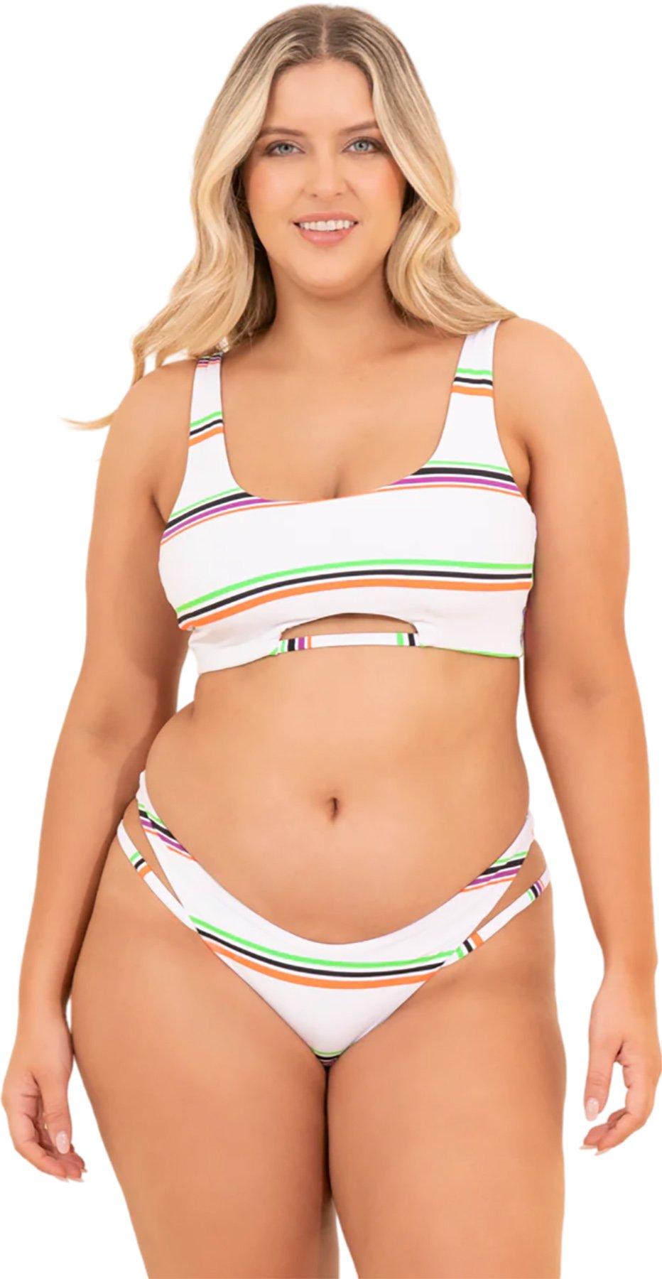 Numéro de l'image de la galerie de produits 4 pour le produit Bas de bikini double épaisseur Hailey Pinstripe - Femme