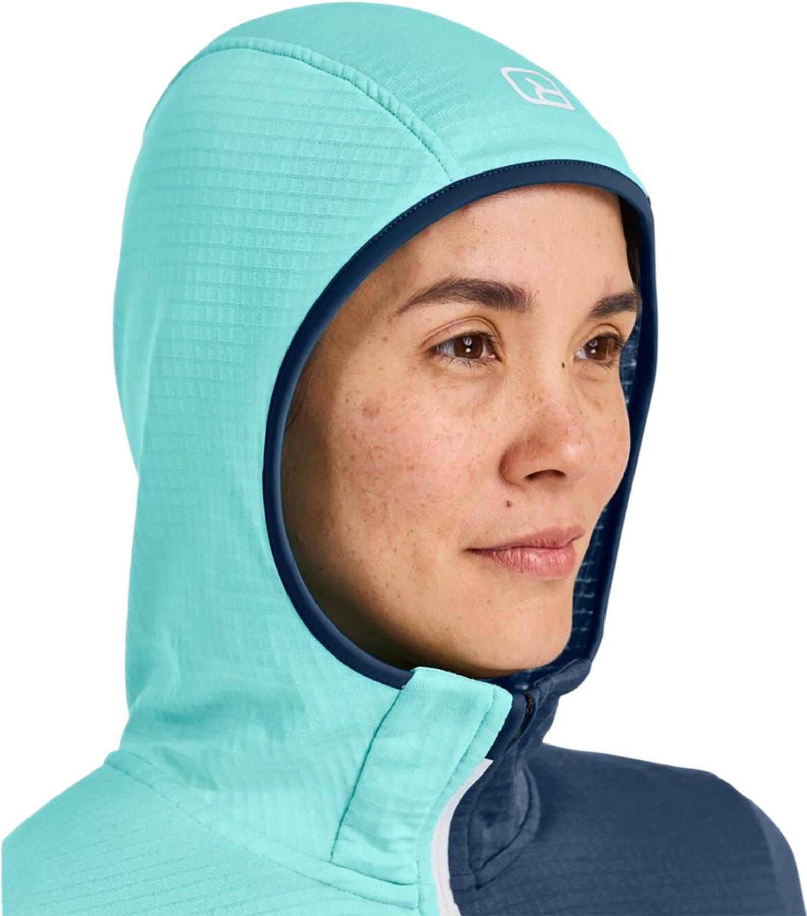 Numéro de l'image de la galerie de produits 4 pour le produit Chandail à capuchon à col glissière Fleece Light Grid - Femme