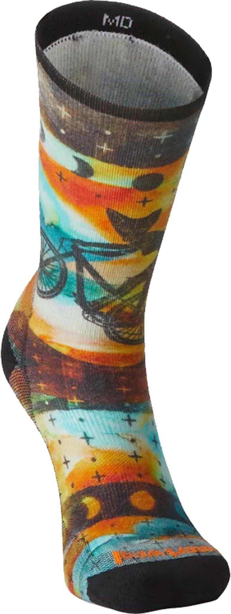 Numéro de l'image de la galerie de produits 2 pour le produit Chaussettes de vélo mi-mollet sans matelassage à imprimé Celestial - Femme