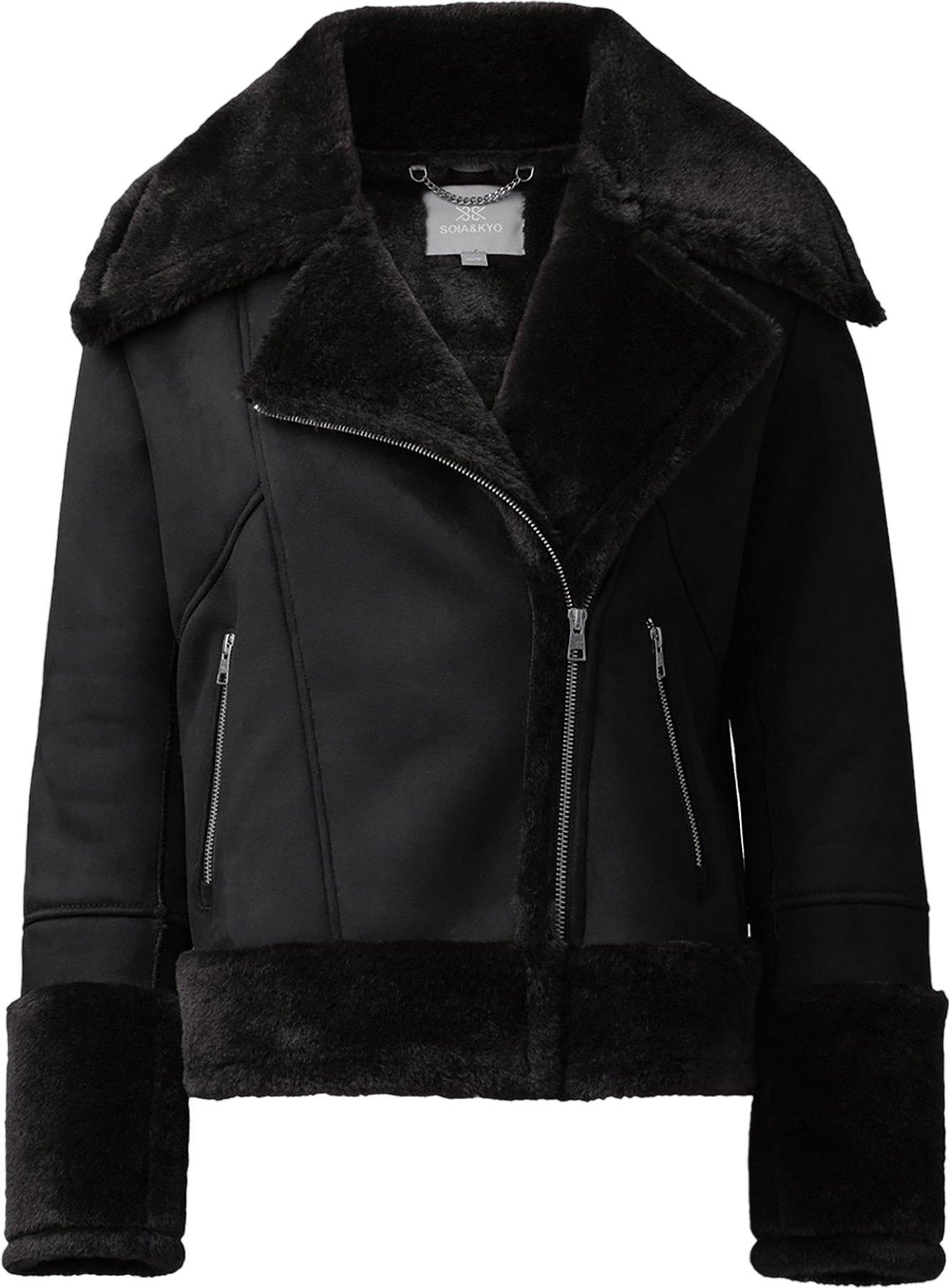 Product gallery image number 5 for product Phoebe Relaxed-Fit Luxe Faux Sherpa Biker Jacket - Women's