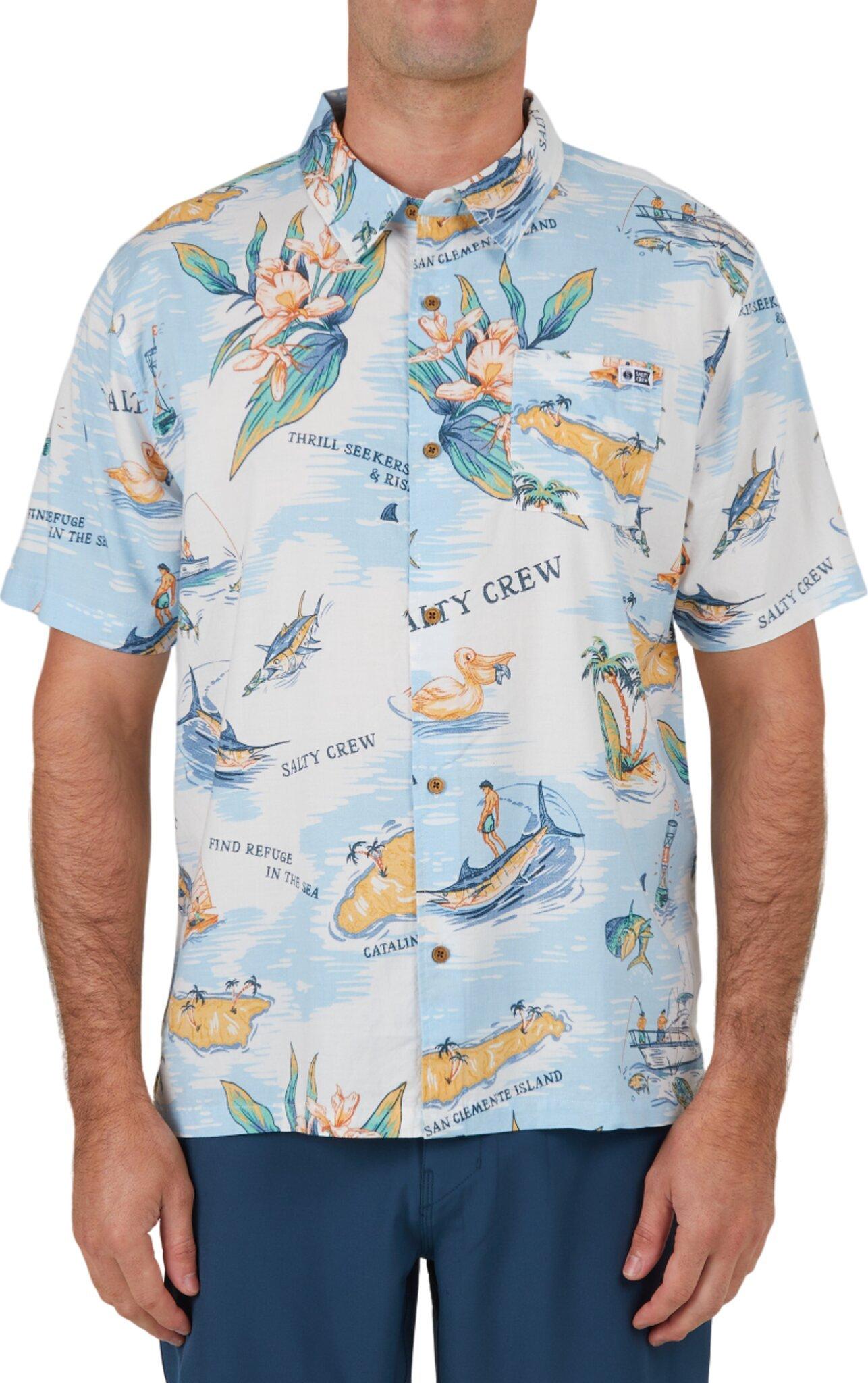 Numéro de l'image de la galerie de produits 1 pour le produit Chemise tissé à manches courtes Salty Island - Homme