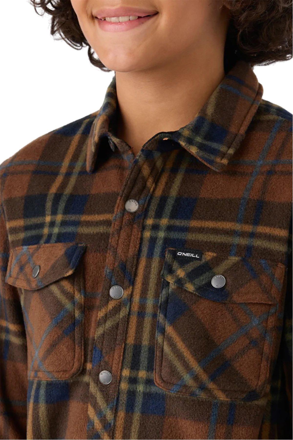 Product gallery image number 2 for product Glacier Plaid Superfleece Long Sleeve Shirt - Boys