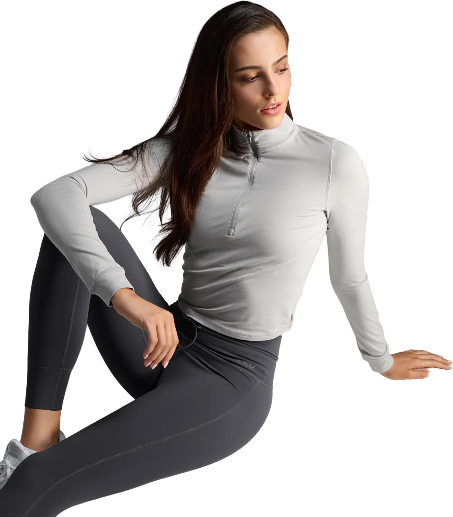 Product gallery image number 5 for product Flex Crop 1/2 Zip Long Sleeve Top - Women's