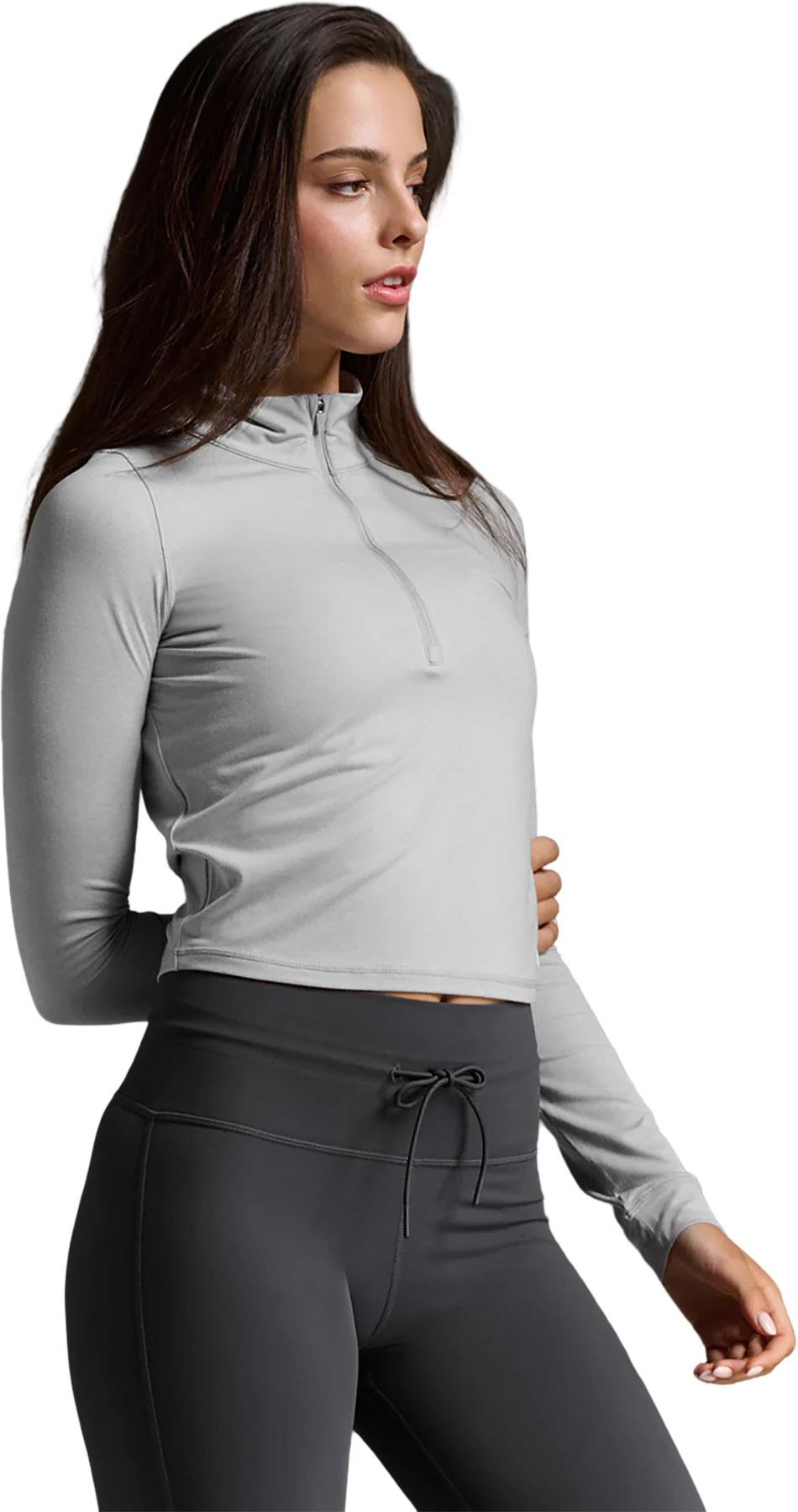 Product gallery image number 6 for product Flex Crop 1/2 Zip Long Sleeve Top - Women's