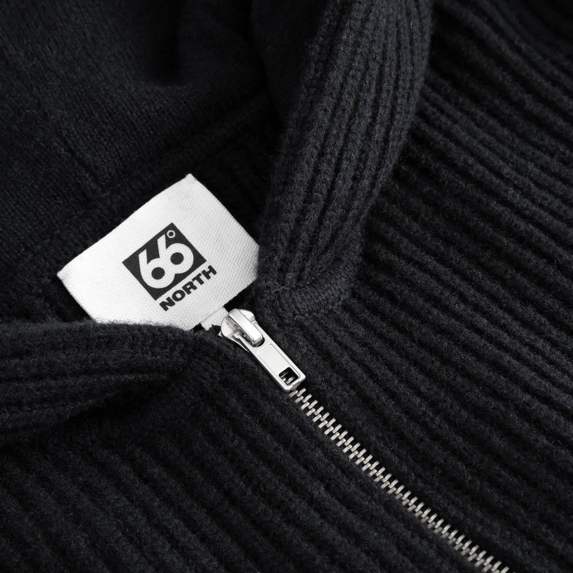 Product gallery image number 4 for product Vonarstræti Zipped Wool Hoodie - Unisex