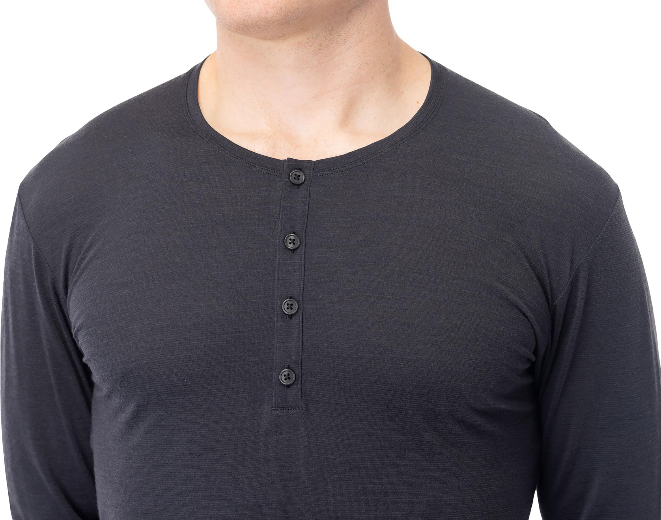 Product gallery image number 5 for product Chandail à col boutonné à manches longues en mérinos Desperado - Homme
