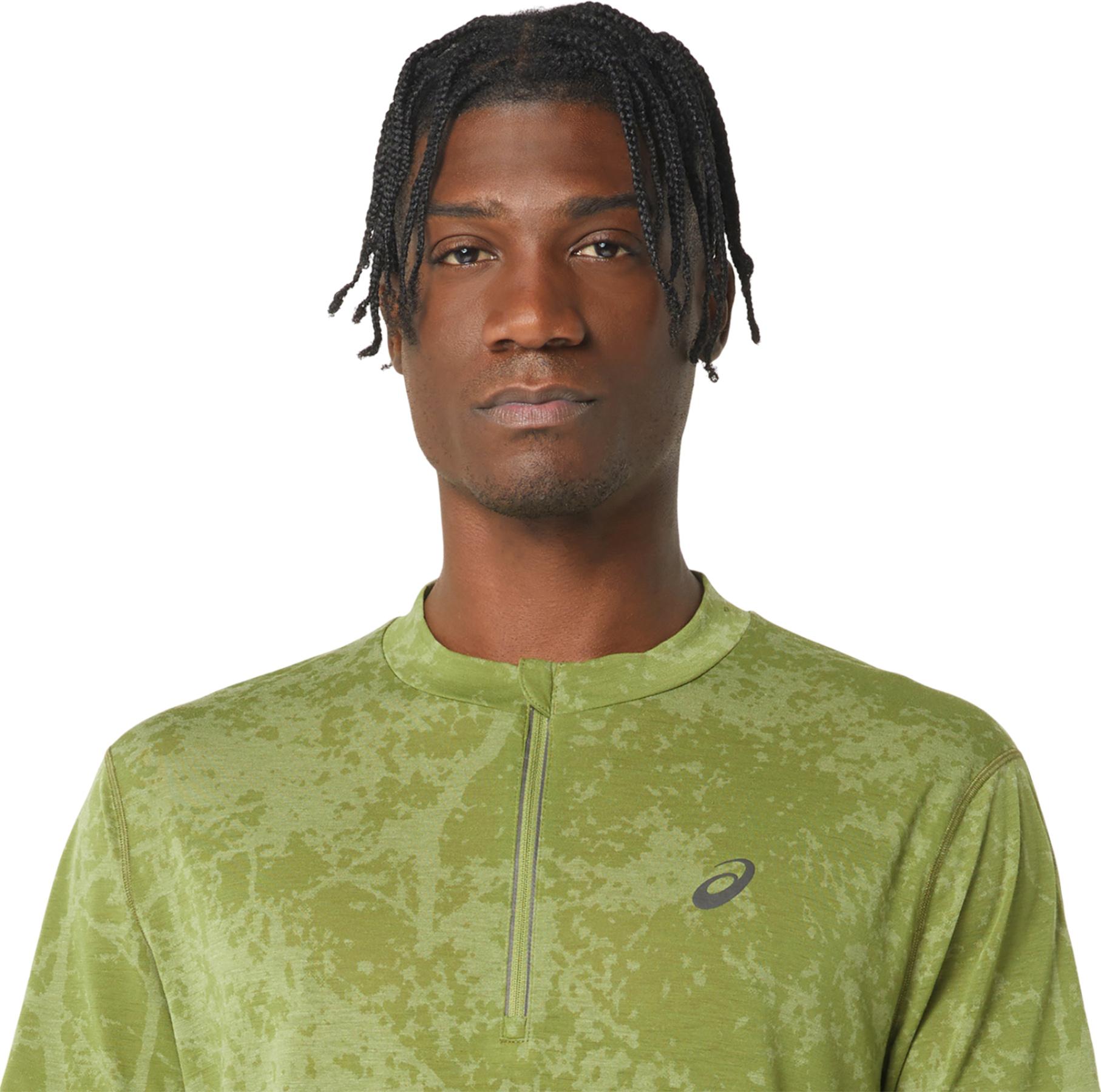 Product gallery image number 3 for product Metarun Pattern 1/2 Zip Short Sleeve Running Top - Men's