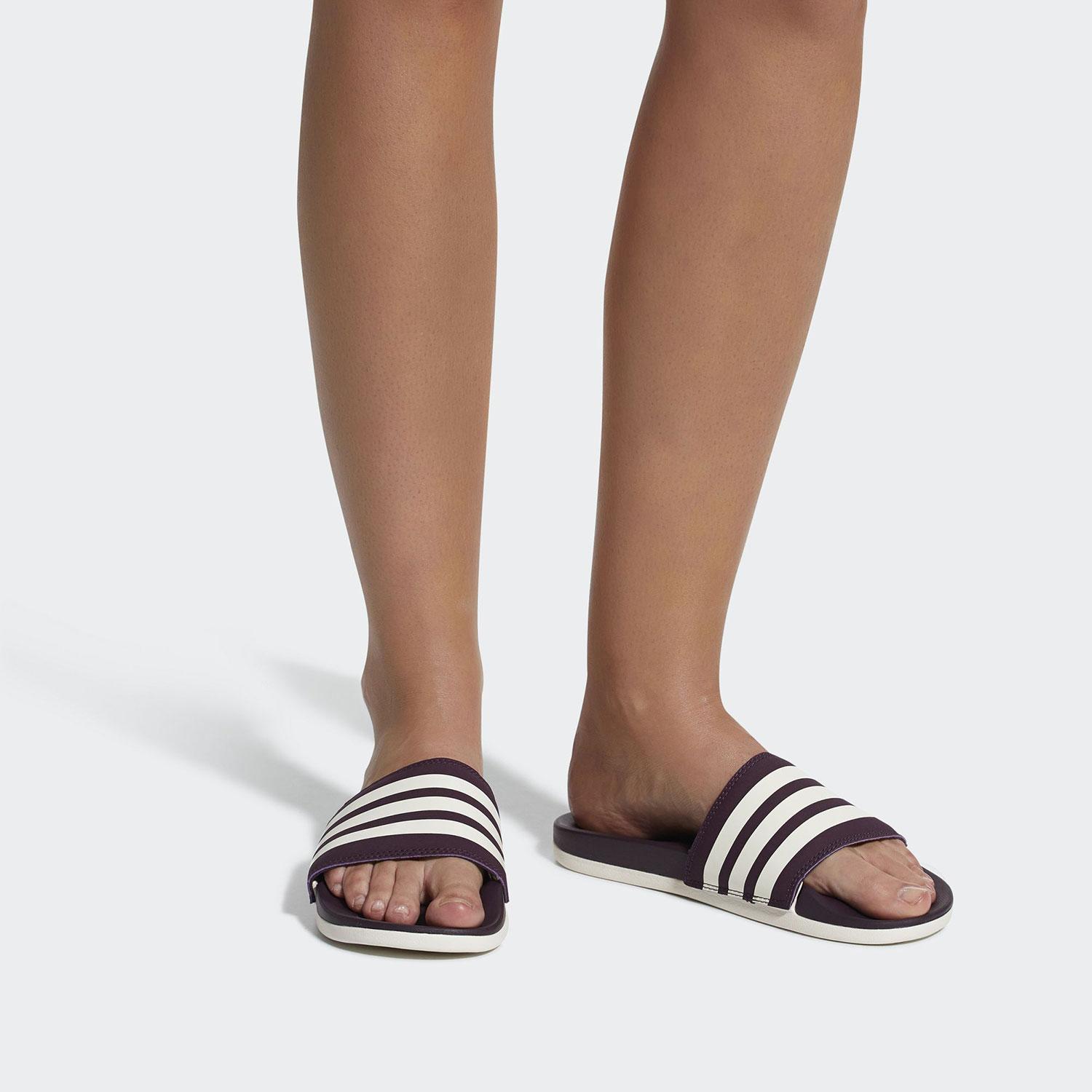 Product gallery image number 5 for product Adilette Cloudfoam Plus Stripes Slides - Women's