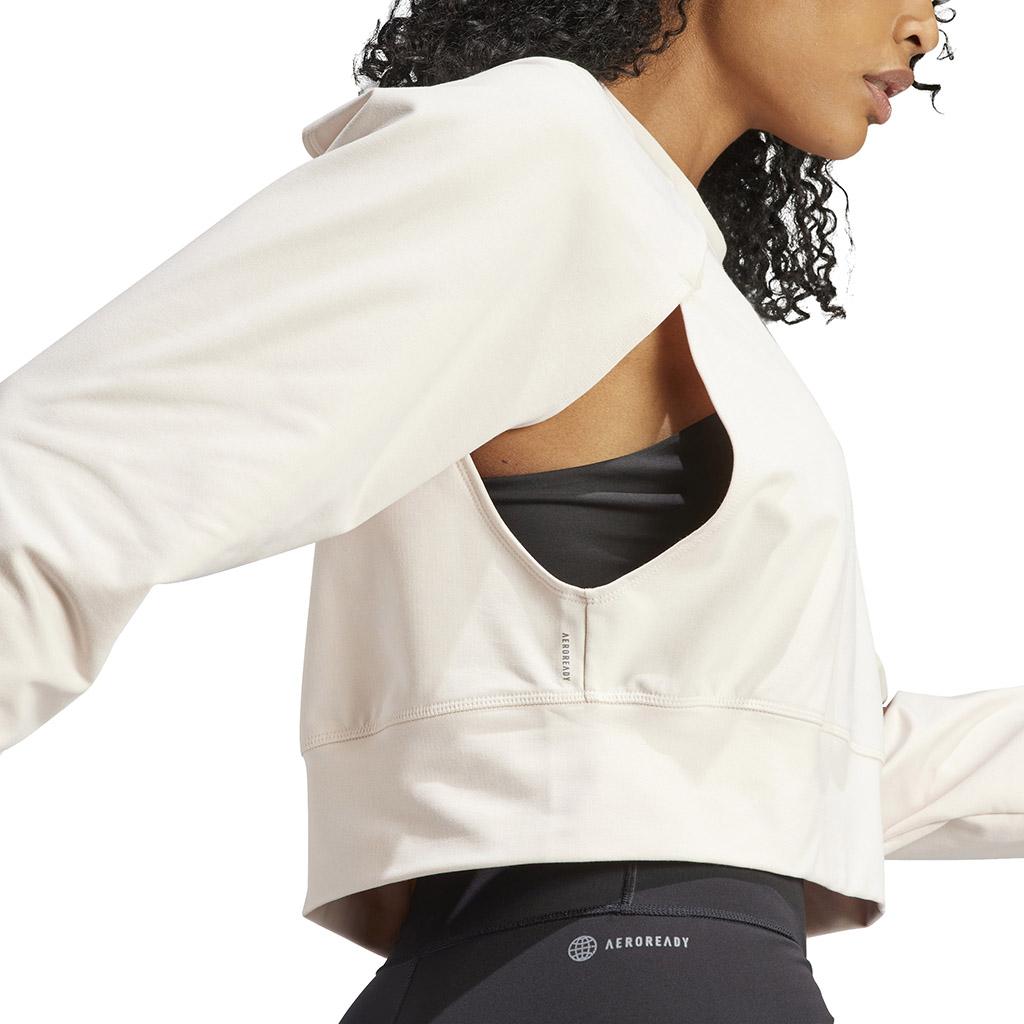 Product gallery image number 4 for product Power AEROREADY Crop Cover-Up Sweatshirt - Women's