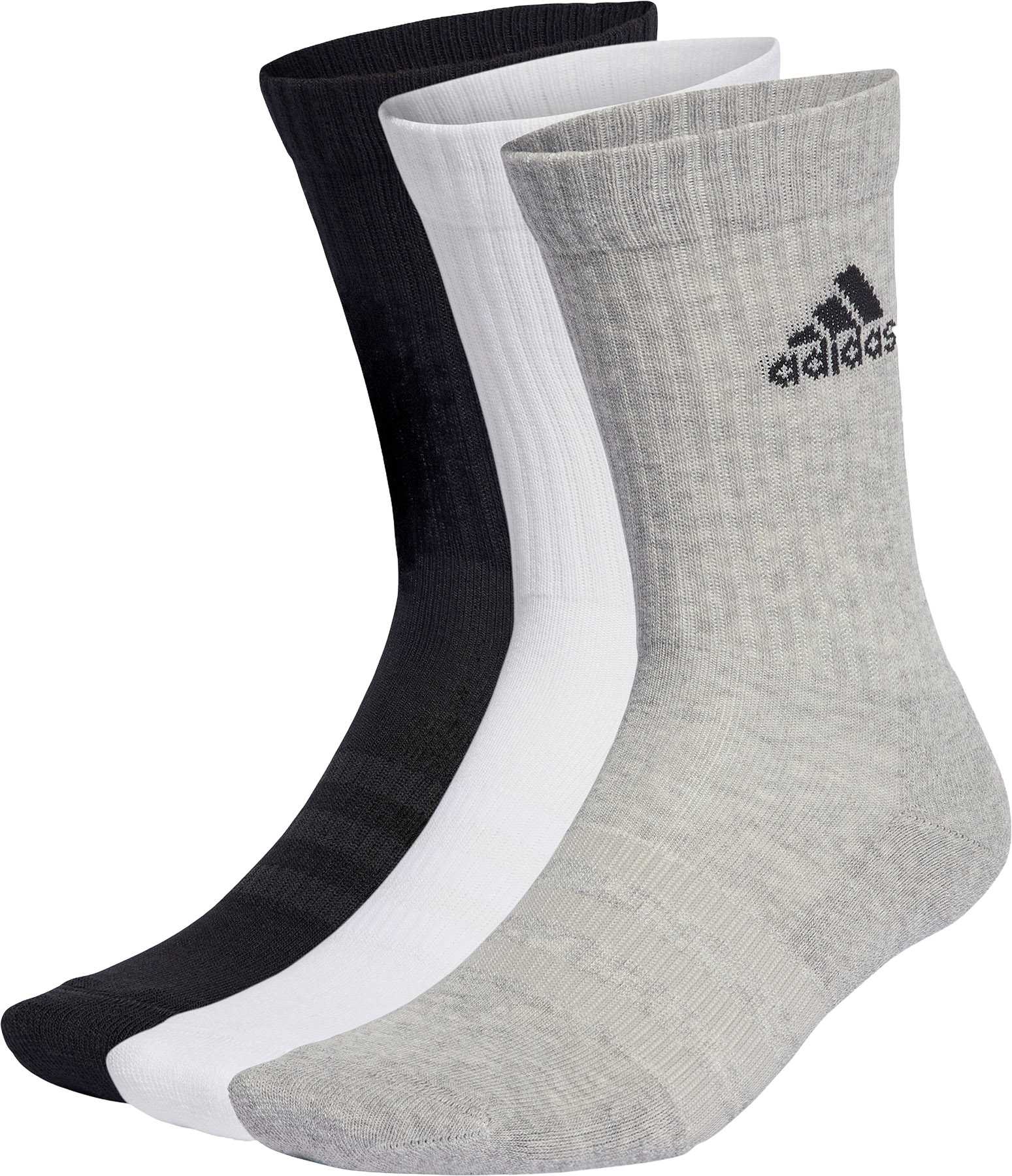 Medium Grey Heather - White - Black - Black