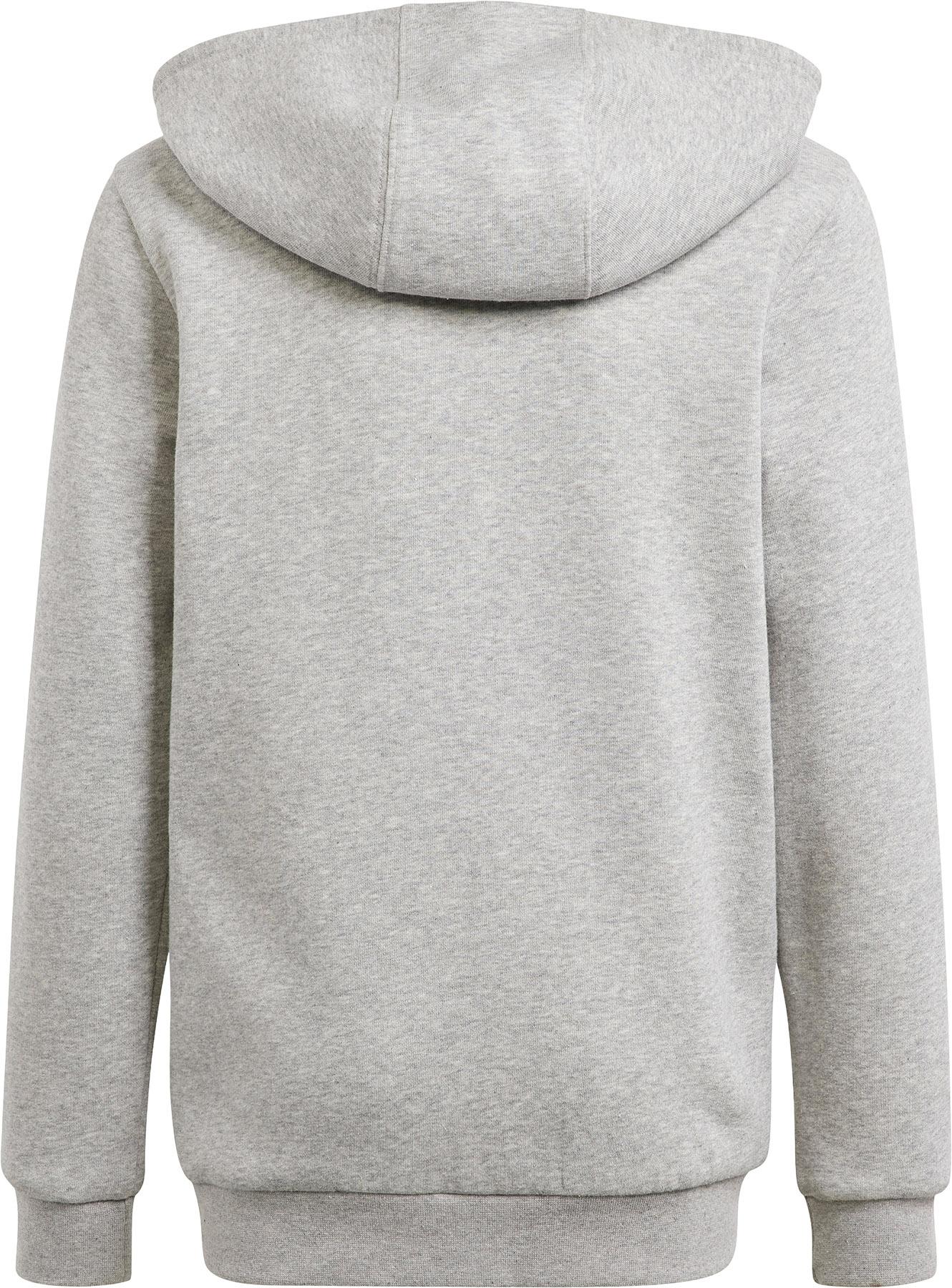 Product gallery image number 3 for product Chandail à capuchon en molleton à glissière pleine longueur à 3 bandes Essentials - Jeune