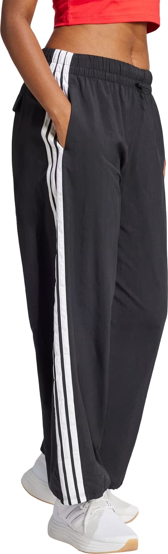 Product gallery image number 2 for product Essentials 3-Stripes Lifestyle Woven Parachute Tracksuit Bottom - Women's