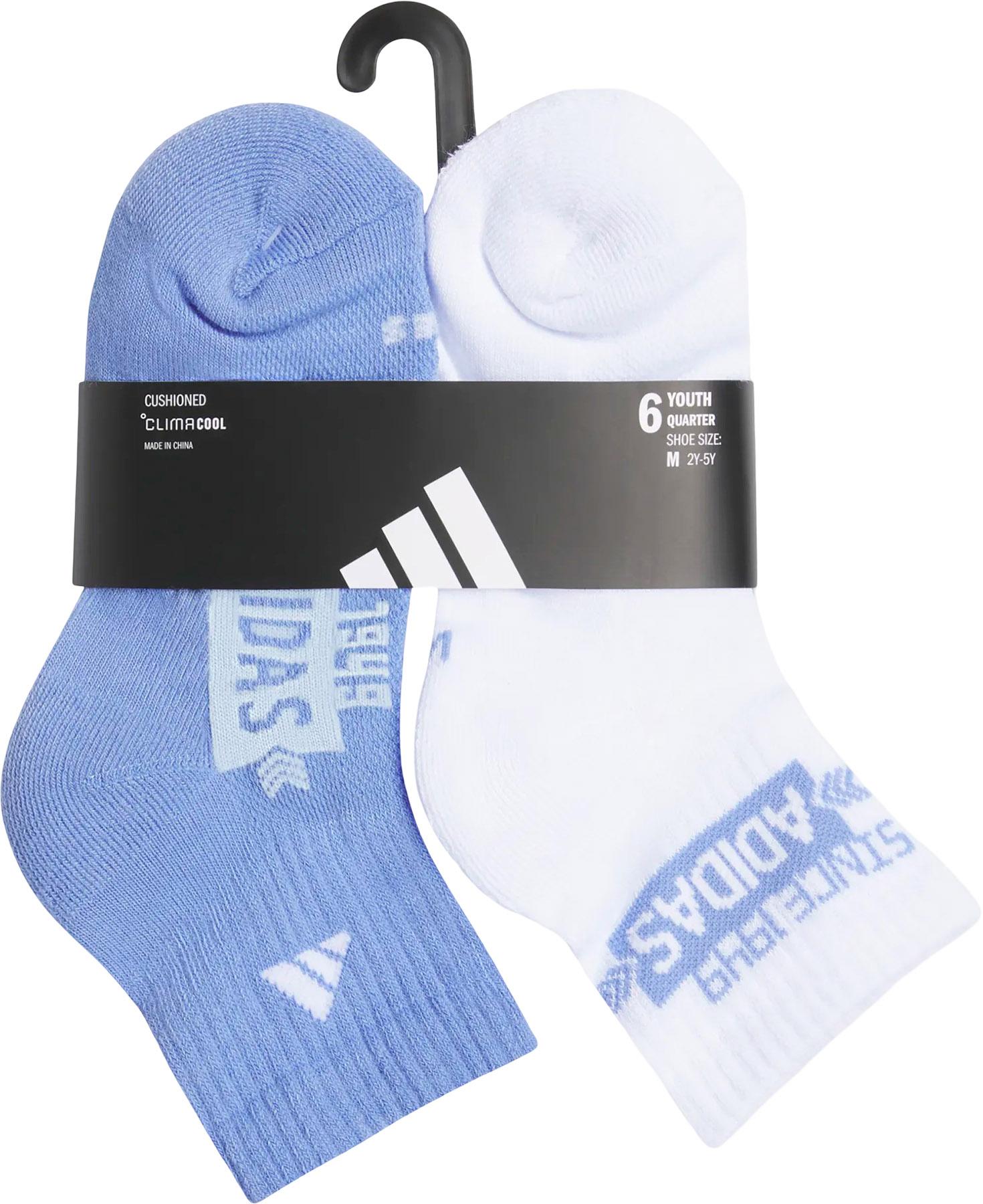 Product gallery image number 2 for product Cushioned Graphic 6 Pack Quarter Socks - Youth