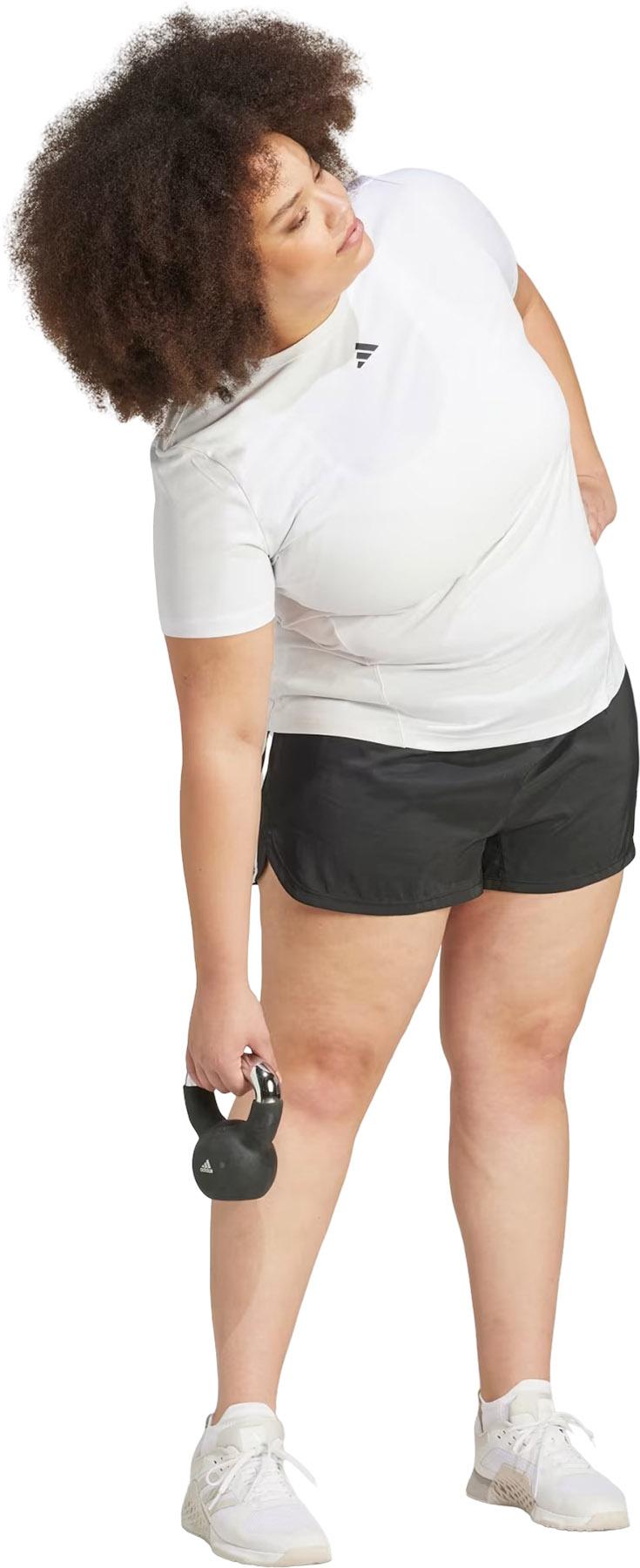 Product gallery image number 3 for product Pacer Training 3-Stripes Plus Size High-Rise Woven Shorts - Women's