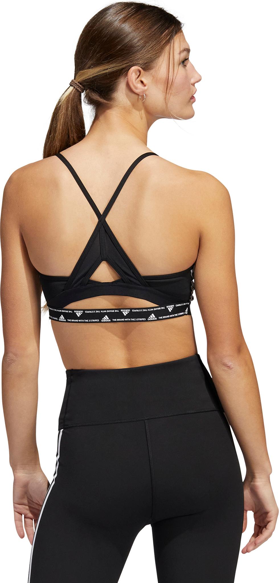 Product gallery image number 3 for product Aeroreact Training Light-Support 3-Stripes Bra - Women's