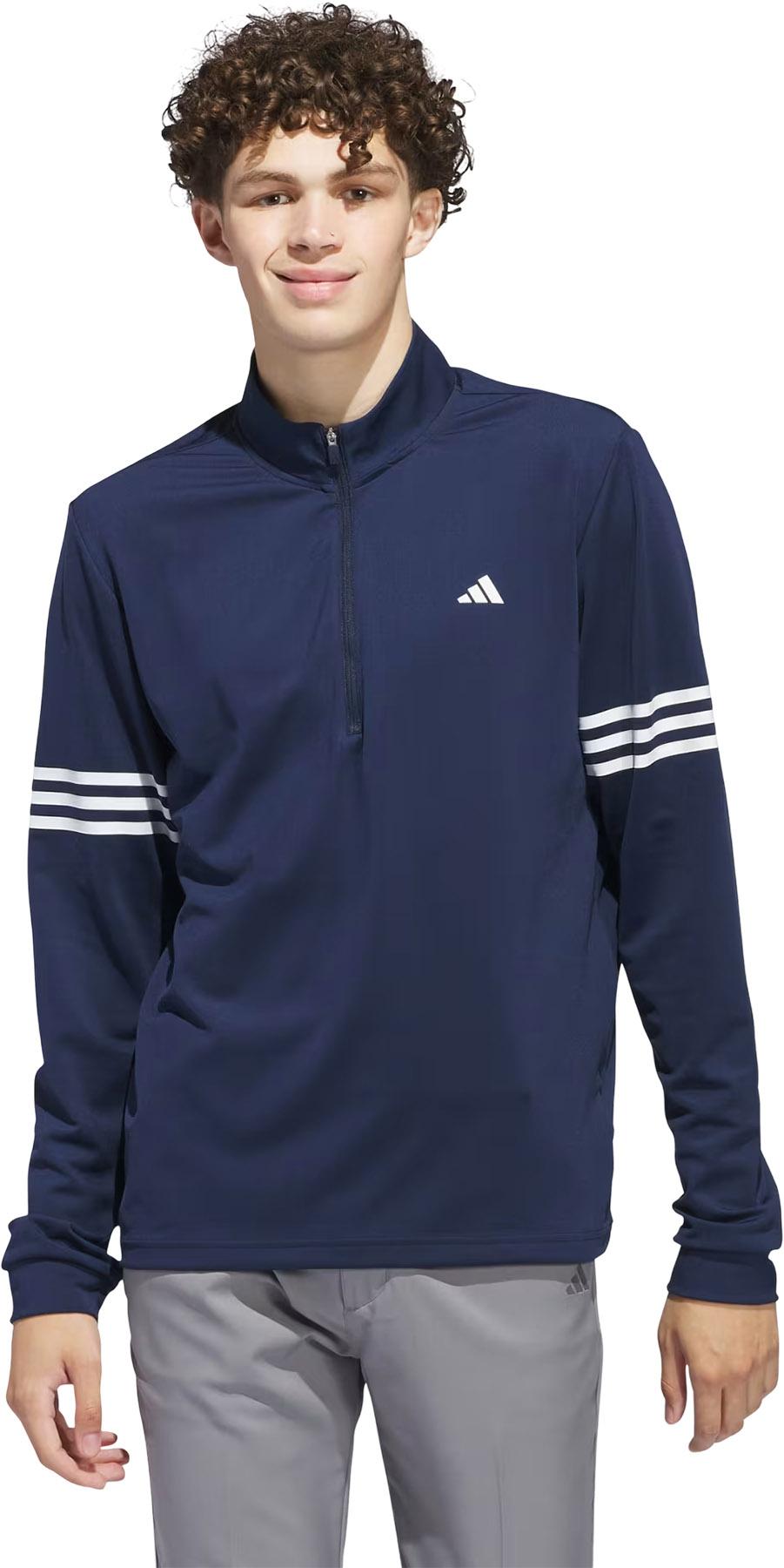 Product gallery image number 6 for product Adi 3-Stripes Half-Zip Golf Top - Men's