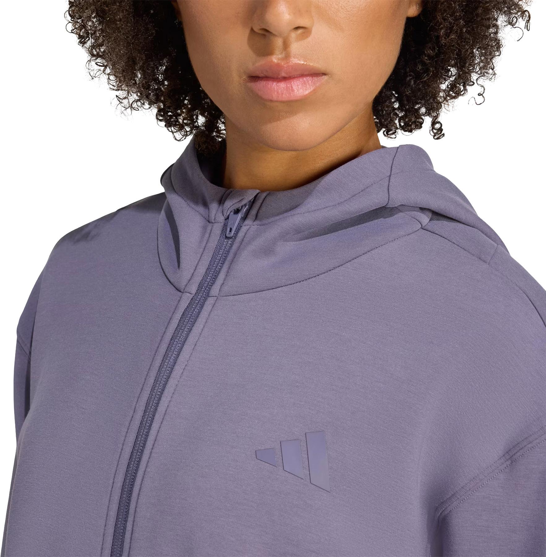 Product gallery image number 2 for product Chandail en molleton à capuchon à glissière pleine longueur Designed 4 Training - Femme