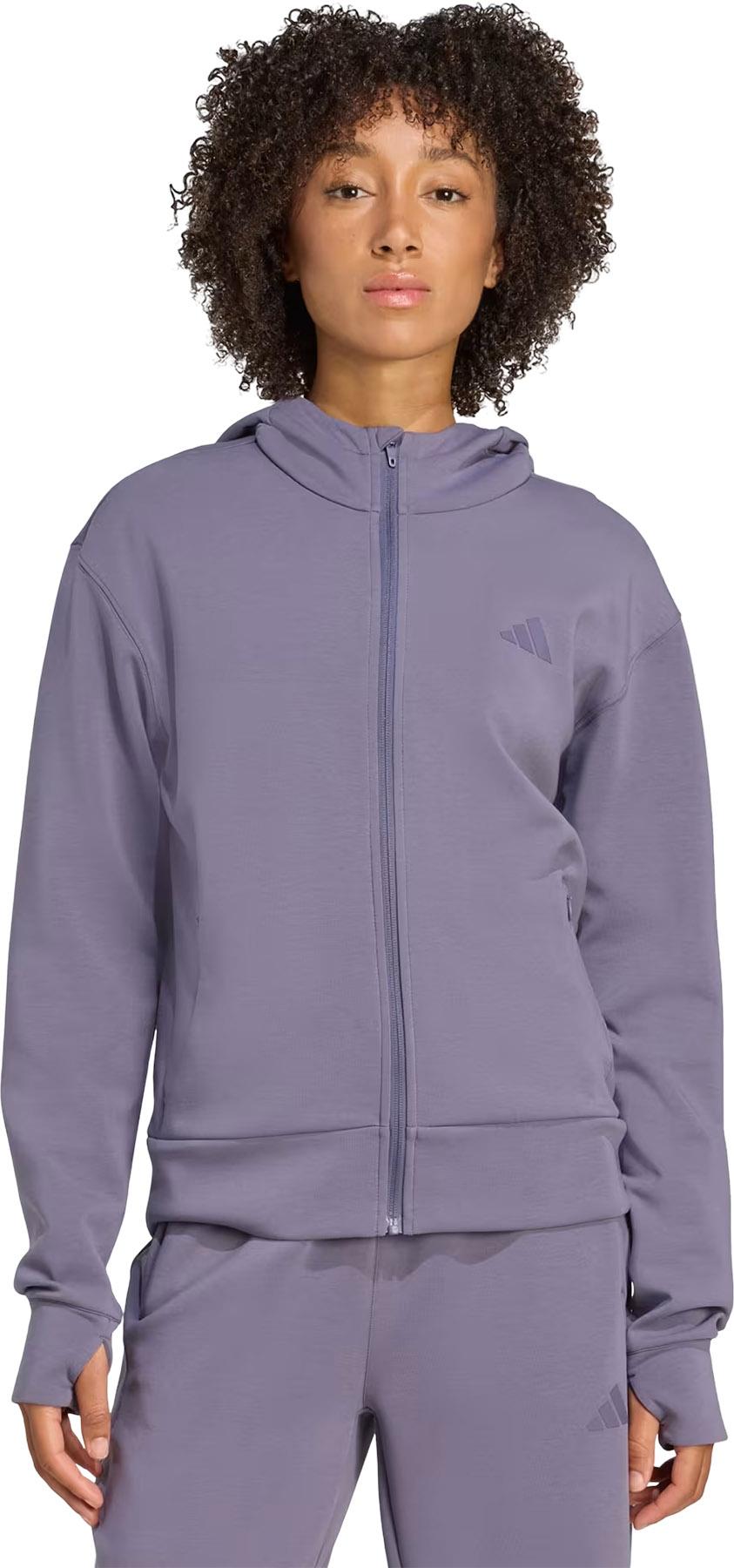 Product gallery image number 4 for product Chandail en molleton à capuchon à glissière pleine longueur Designed 4 Training - Femme