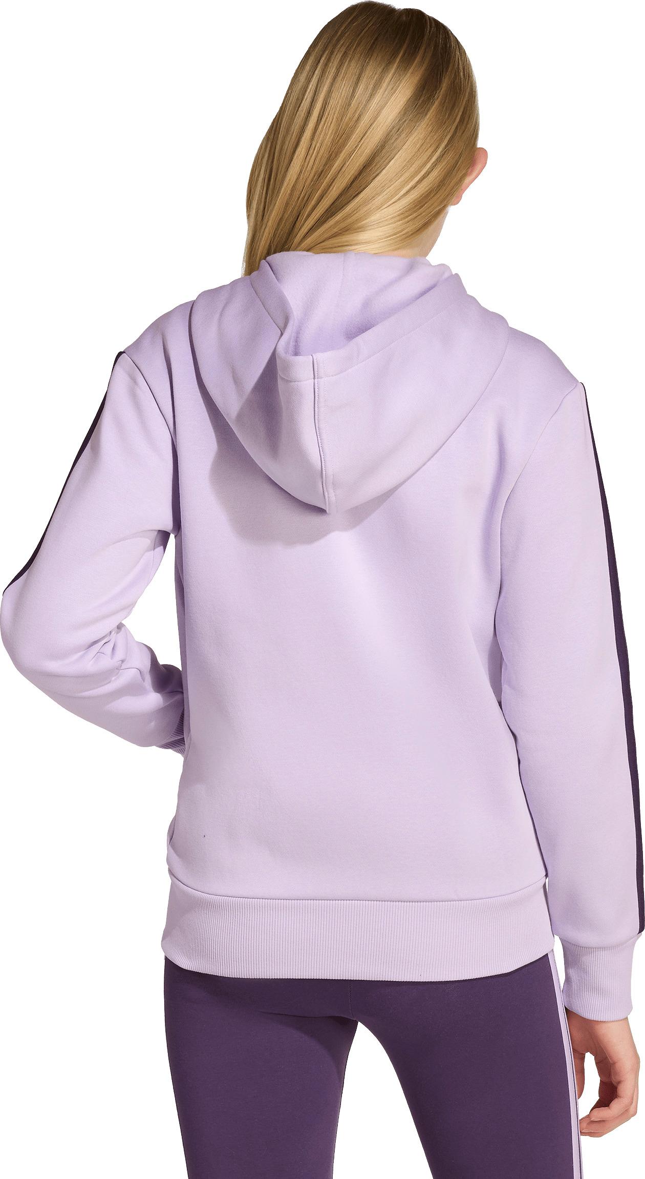 Product gallery image number 2 for product Essentials 3-Stripes Full-Zip Fleece Hoodie - Junior