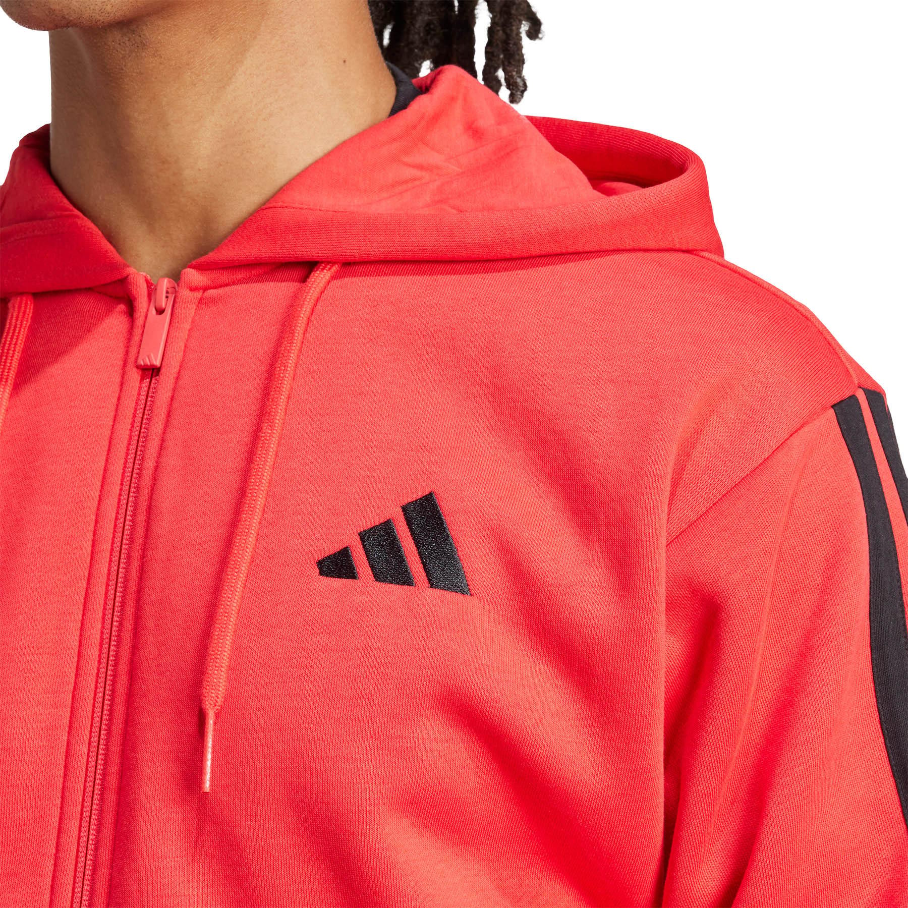 Product gallery image number 7 for product Essentials 3-Stripes Fleece Hoodie - Men's