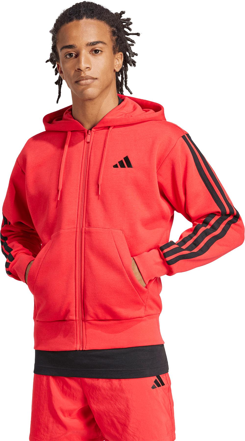 Product gallery image number 3 for product Essentials 3-Stripes Fleece Hoodie - Men's