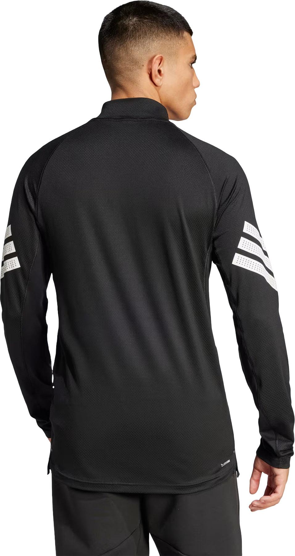 Product image for Haut à manches longues à glissière 1/4 à 3 bandes Icon - Homme