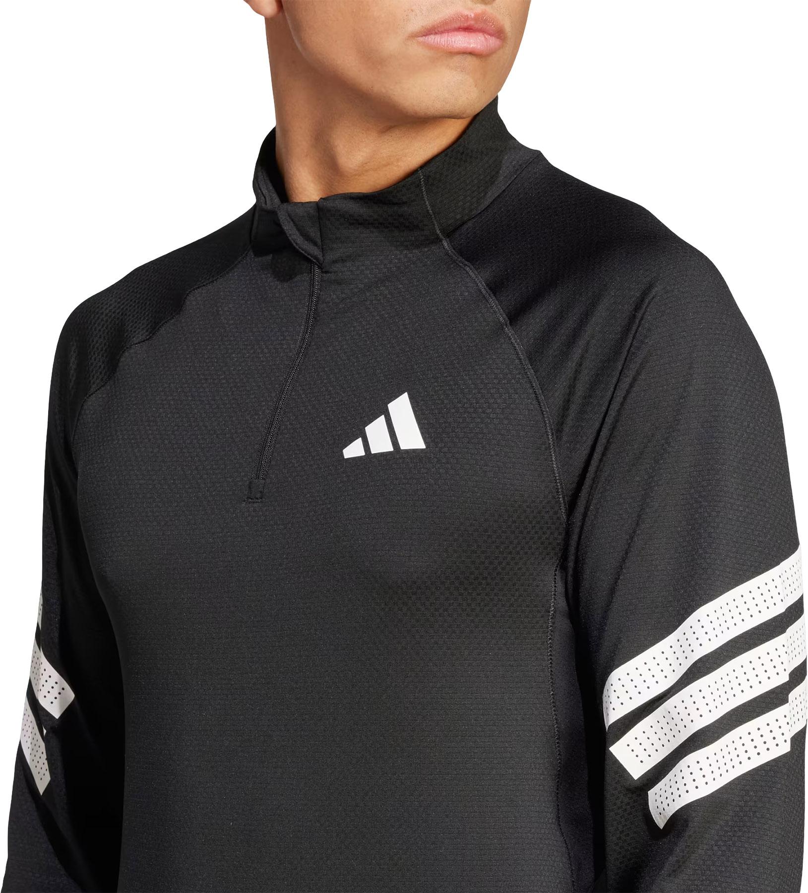 Product gallery image number 2 for product Haut à manches longues à glissière 1/4 à 3 bandes Icon - Homme