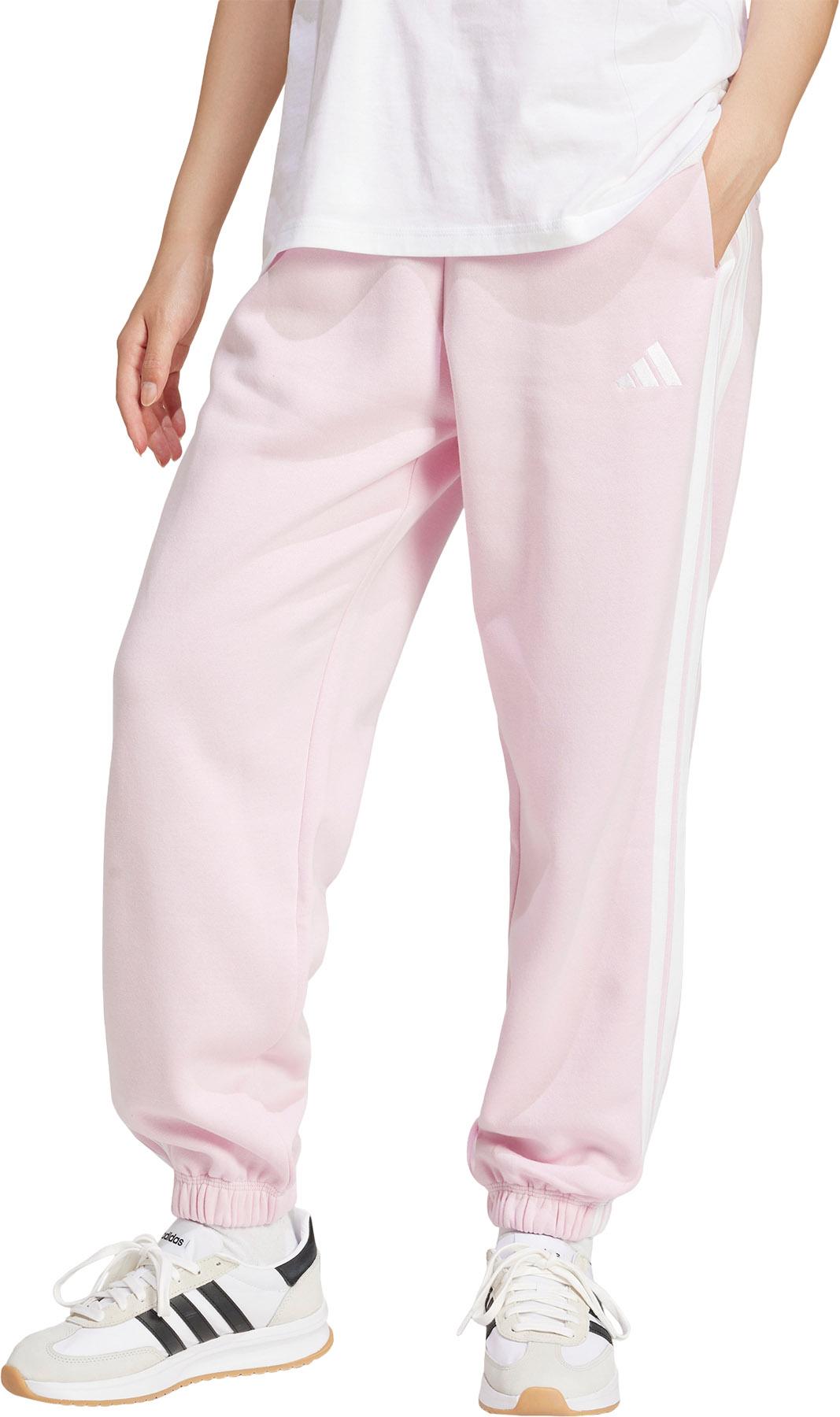 Product gallery image number 2 for product Pantalon de jogging en molleton coupe ample à 3 bandes Essentials - Femme