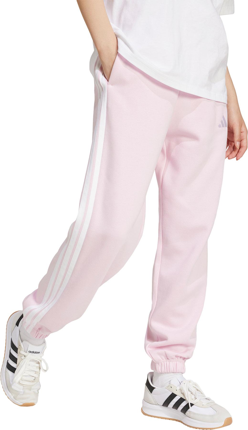 Product gallery image number 4 for product Pantalon de jogging en molleton coupe ample à 3 bandes Essentials - Femme