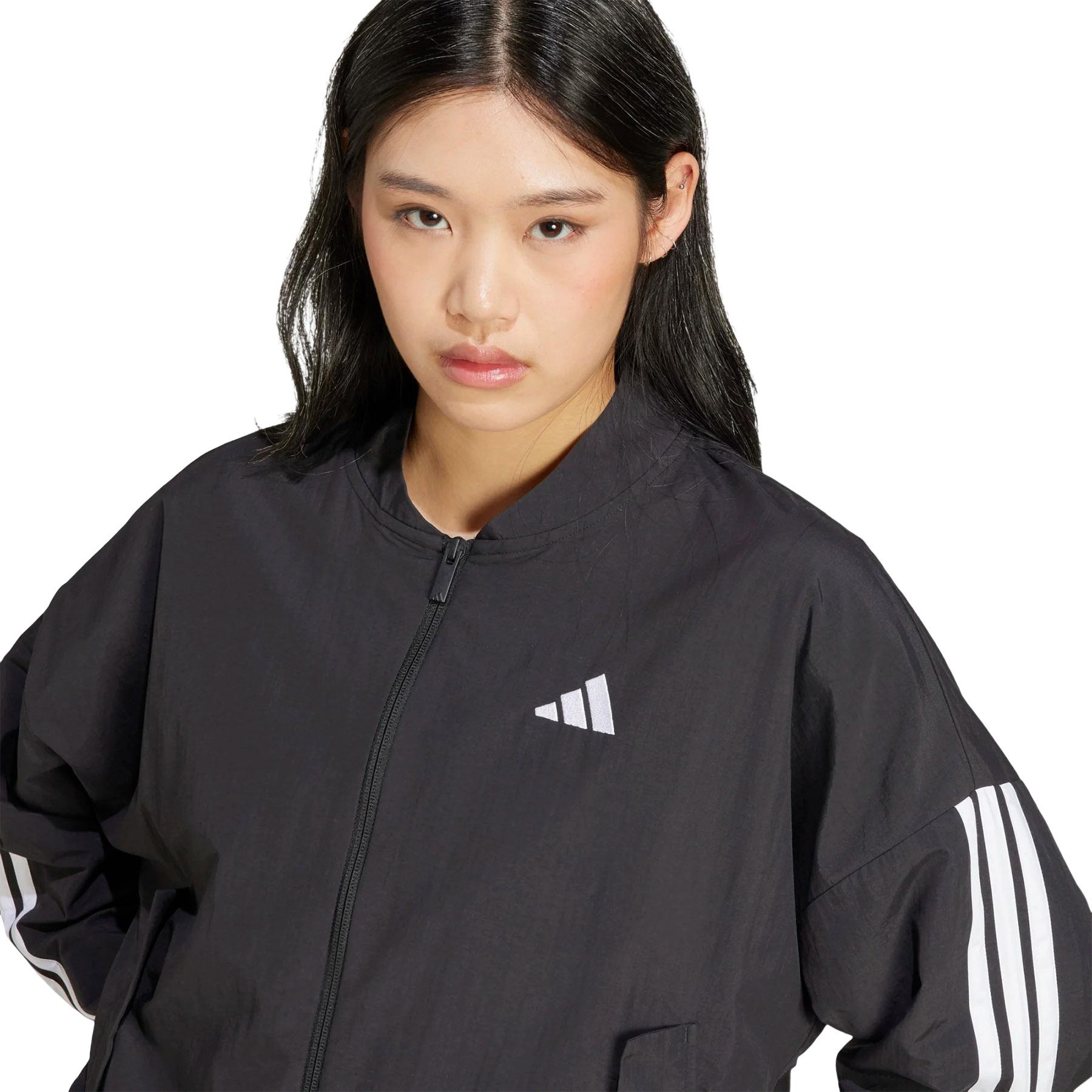 Product gallery image number 4 for product Essentials 3-Stripes Lifestyle Woven Bomber Jacket - Women's