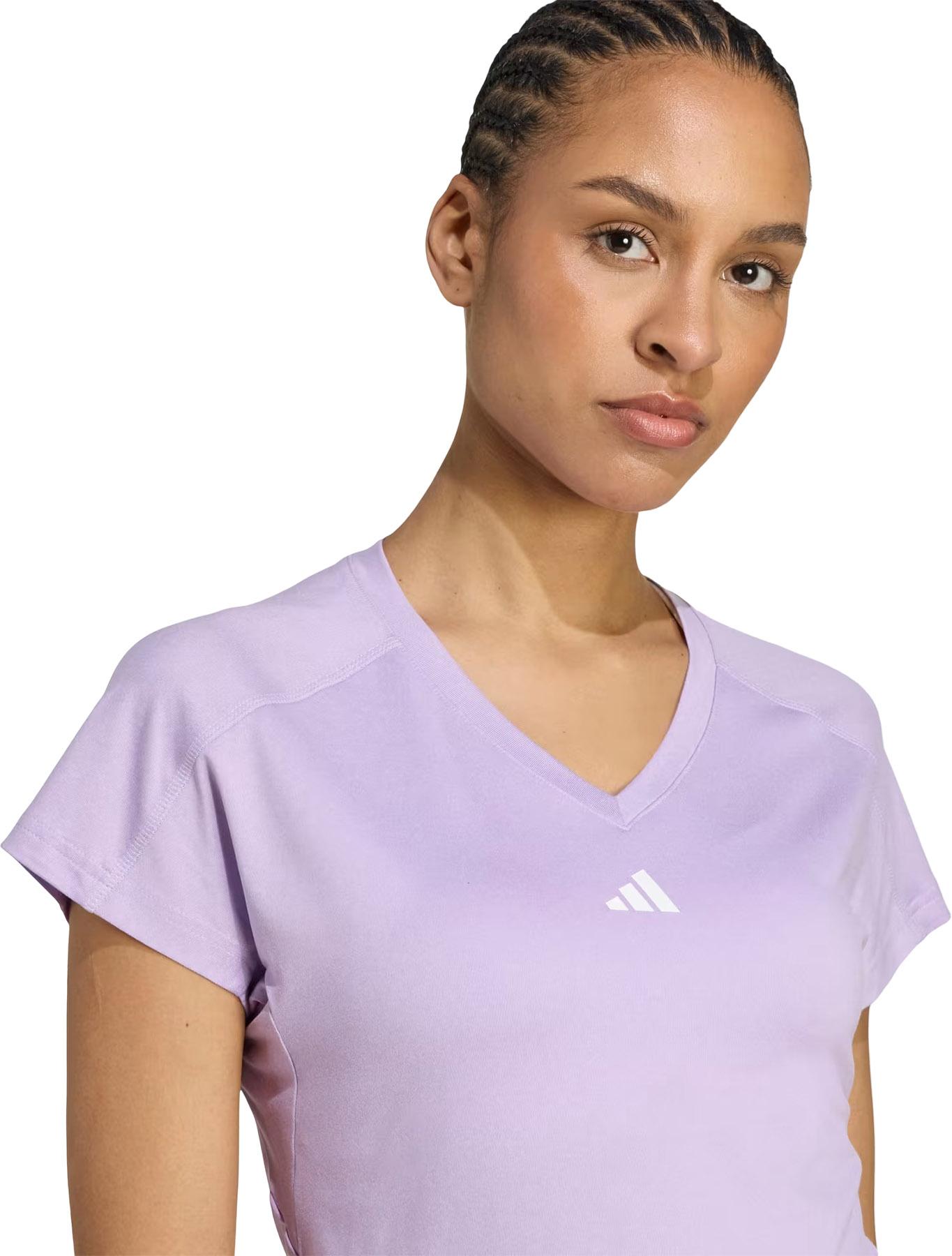Product gallery image number 4 for product T-shirt à col en V AEROREADY Train Essentials Minimal Branding - Femme