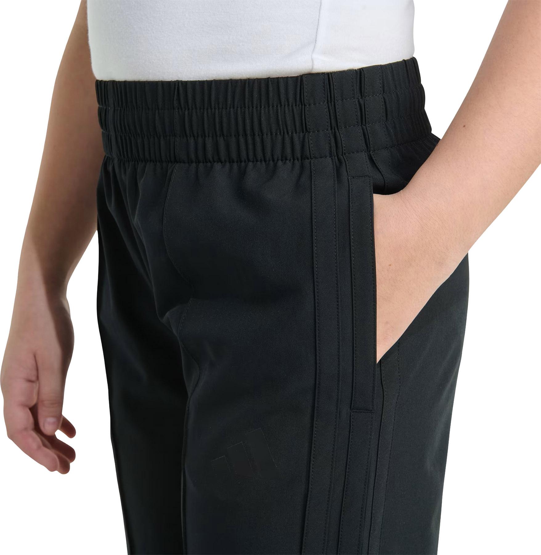 Product gallery image number 6 for product Elastic Waistband Woven 3-Stripe Pant - Girls