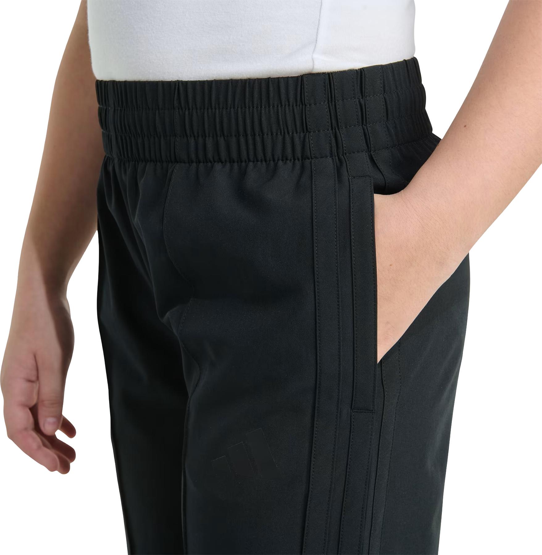 Product gallery image number 3 for product Elastic Waistband Woven 3-Stripe Pant - Girls