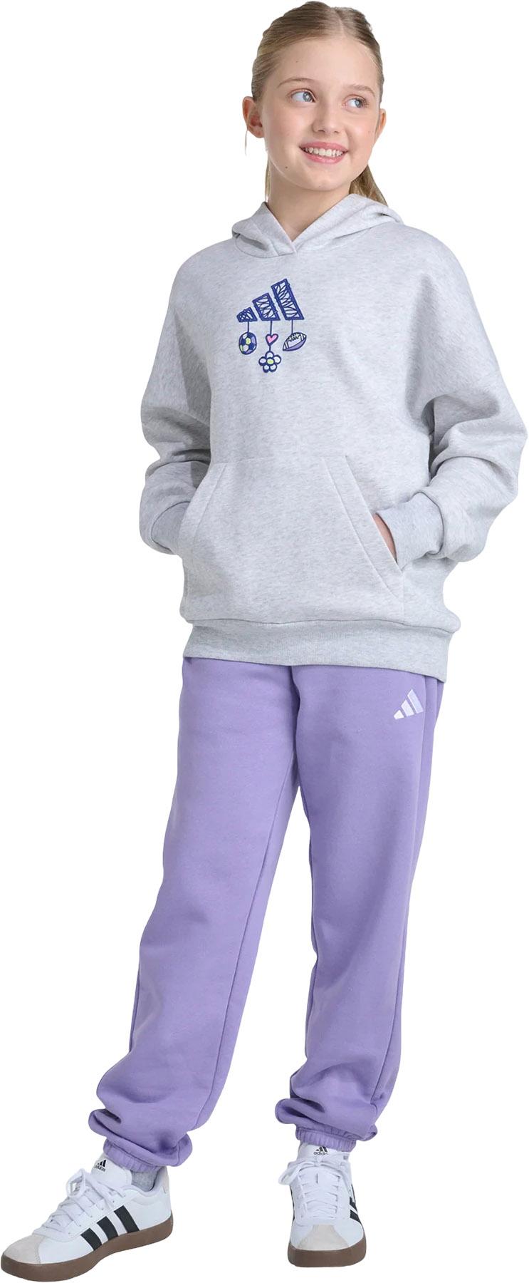 Numéro de l'image de la galerie de produits 2 pour le produit Pantalon de jogging ample à taille élastique avec logo discret - Jeune fille