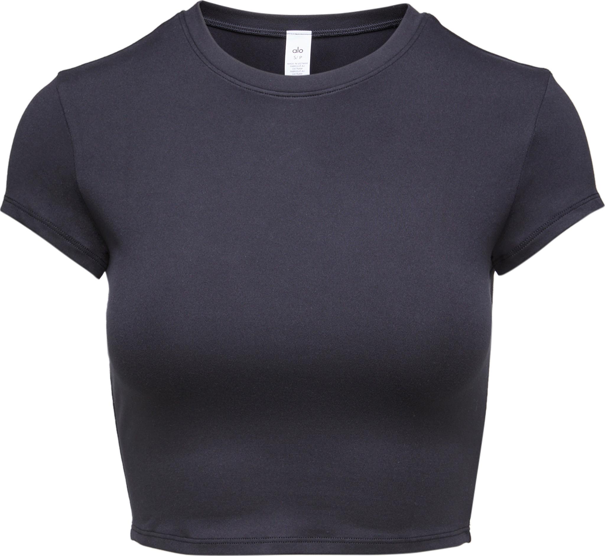Product gallery image number 1 for product Alosoft Crop Finesse Short Sleeve Tee - Women's